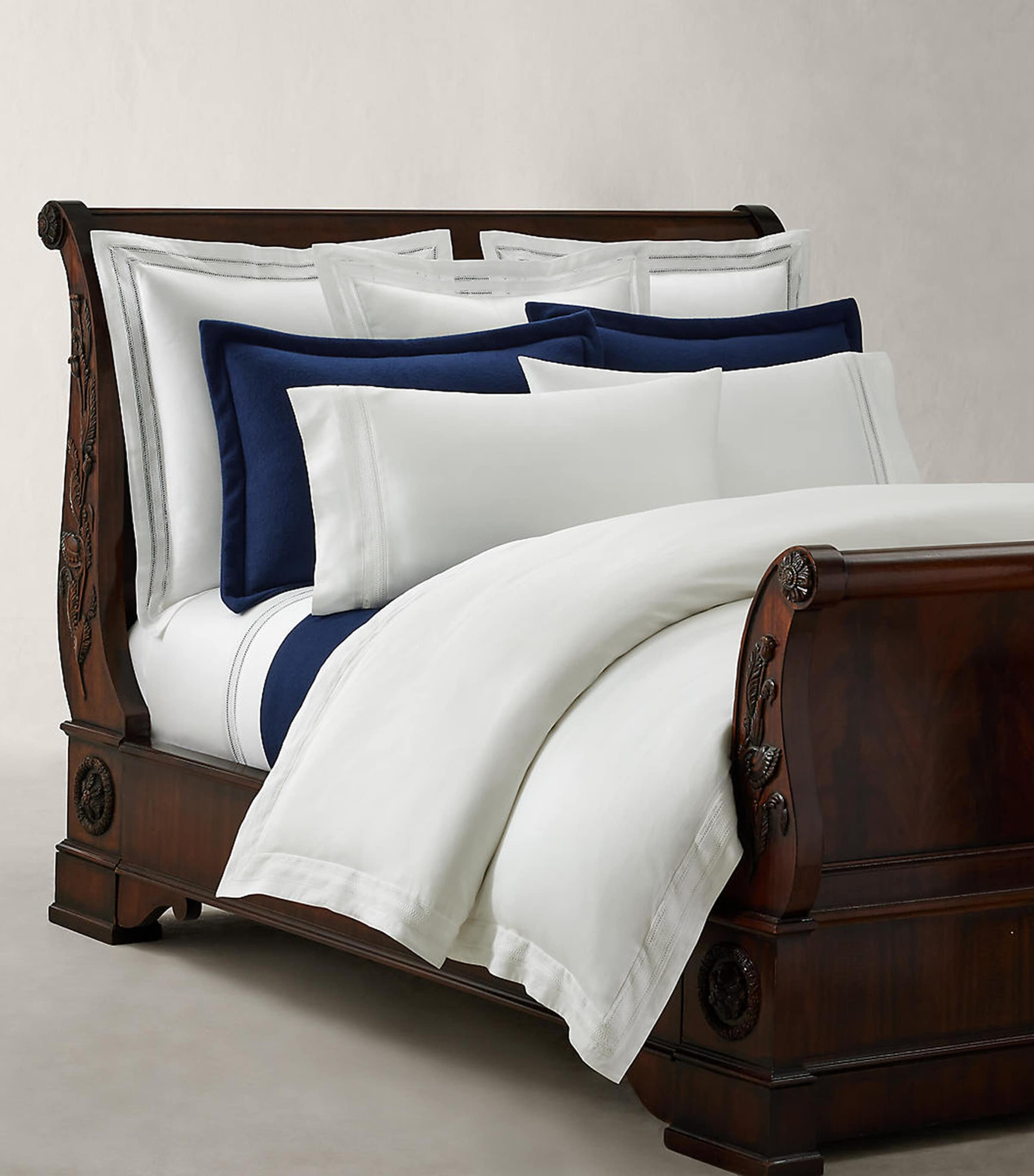 Ralph Lauren Home Cotton Sateen Alistair Super King Fitted Sheet (180cm x 200cm) White