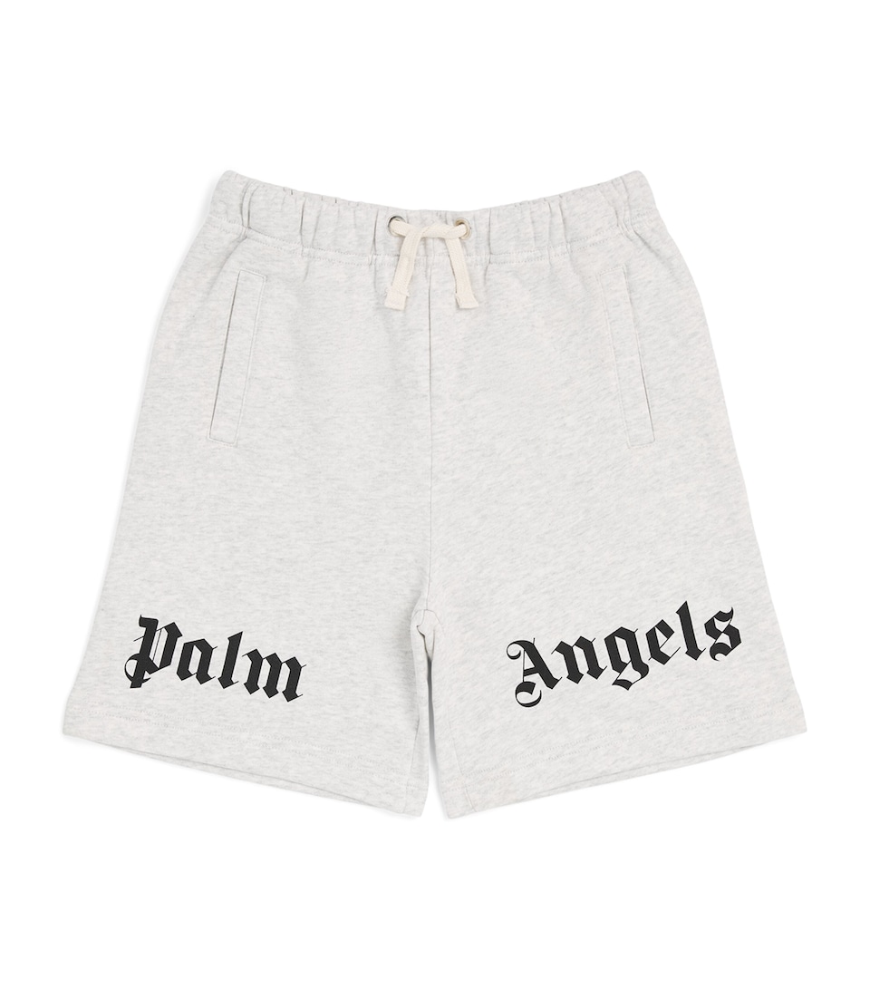 Palm Angels Kids Logo Sweatshorts (4-12+ Years) Gri Mel/mel Gry