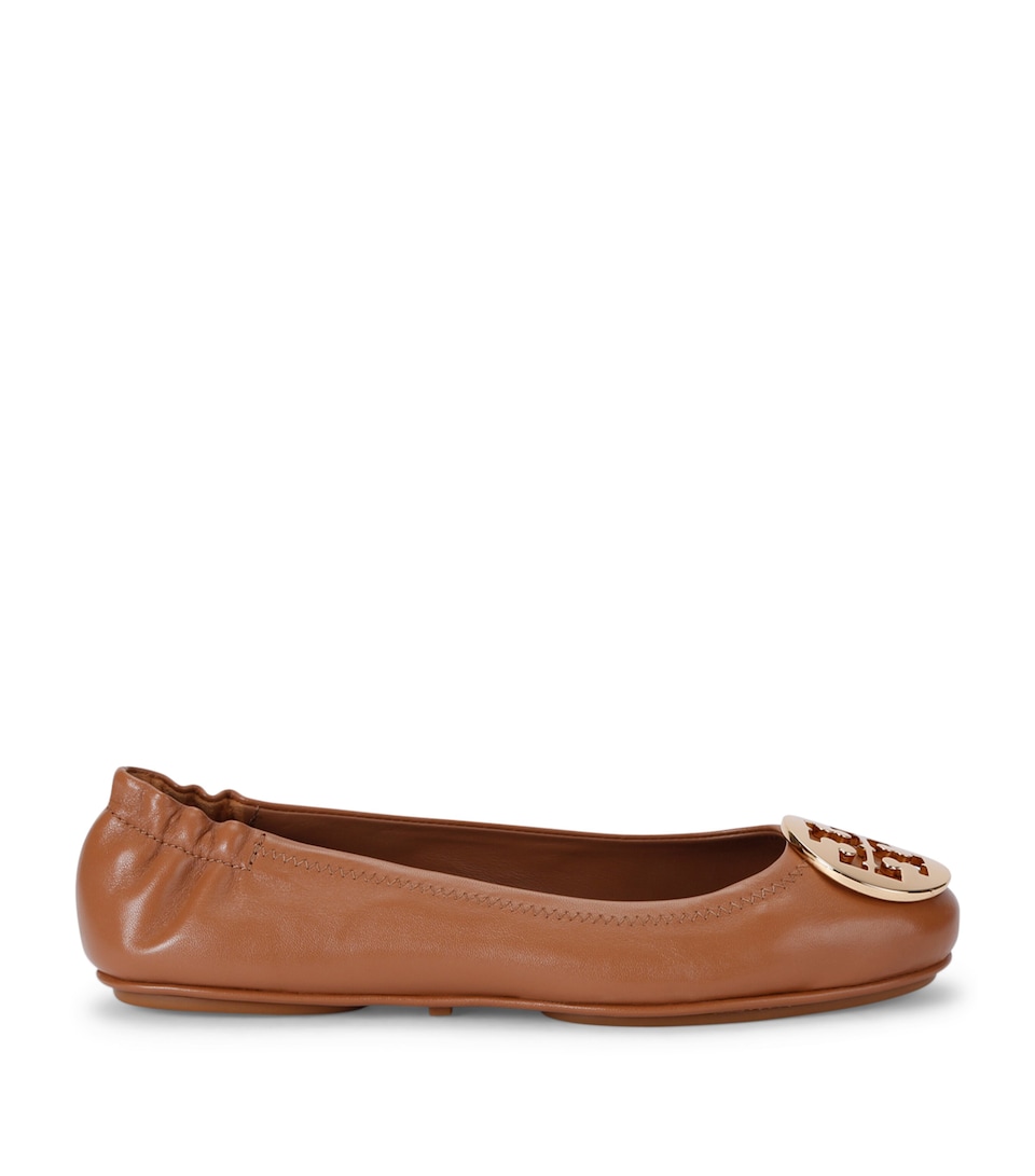Leather Minnie Travel Ballet Flats