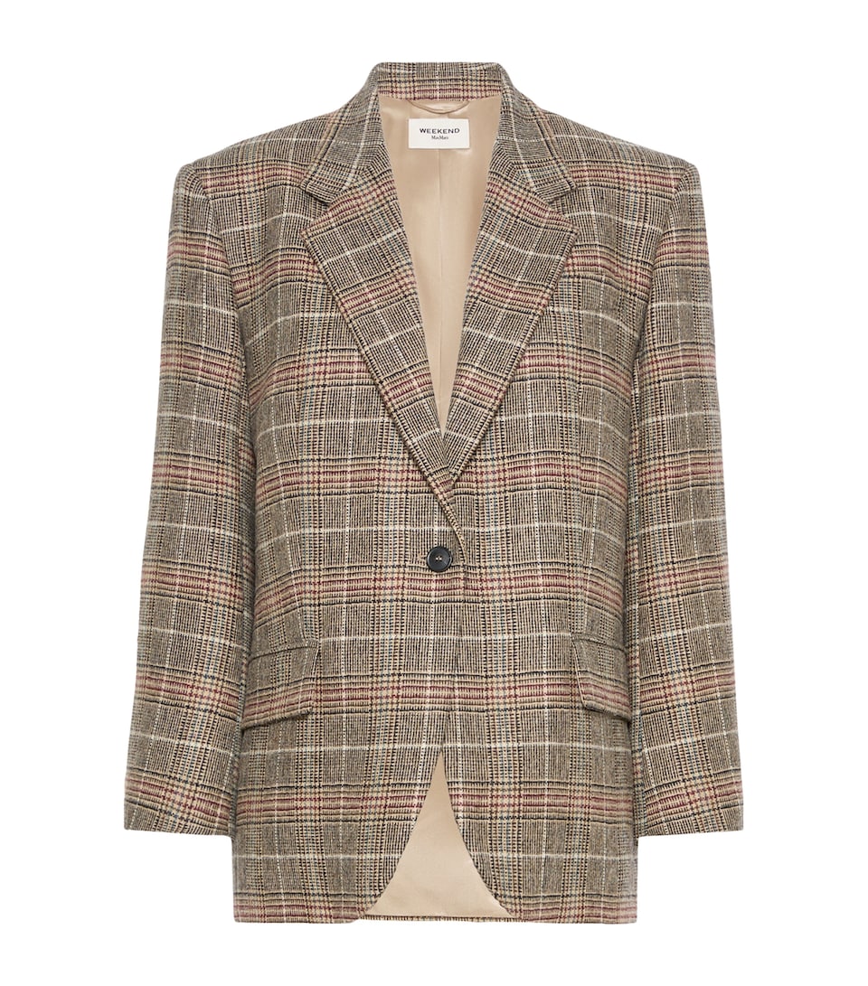 Weekend Max Mara Womens Virgin Wool-Blend Blazer Camel