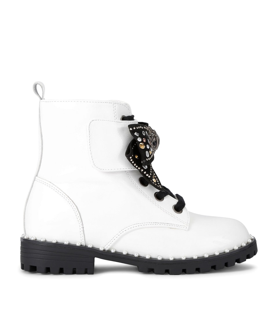 Leather Kensington Bow Boots