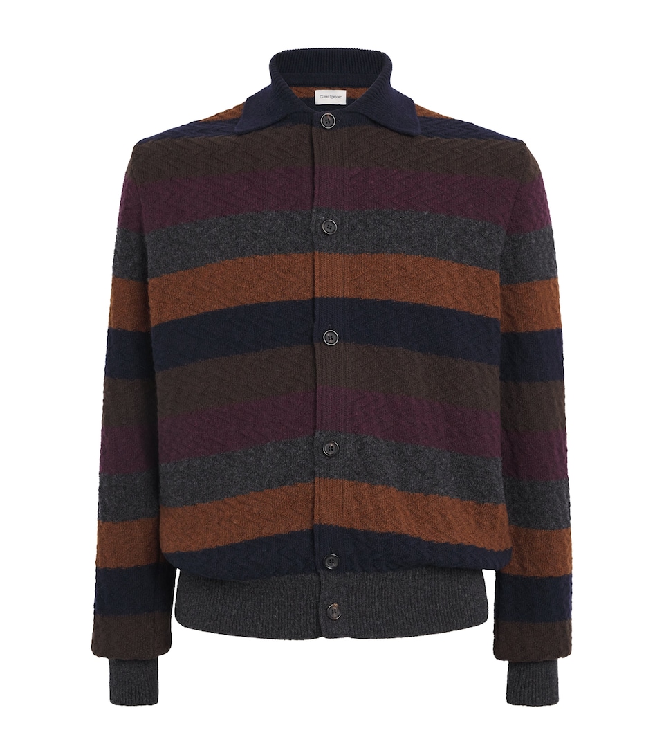 Wool Stripe Cardigan