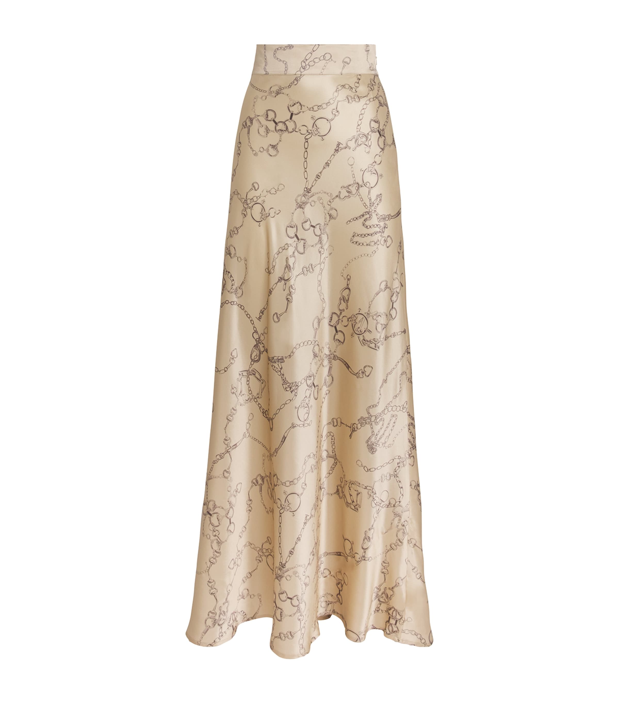 L'Agence Womens Silk Ryker Maxi Skirt Gbuu Mcdmia Hrt Chn