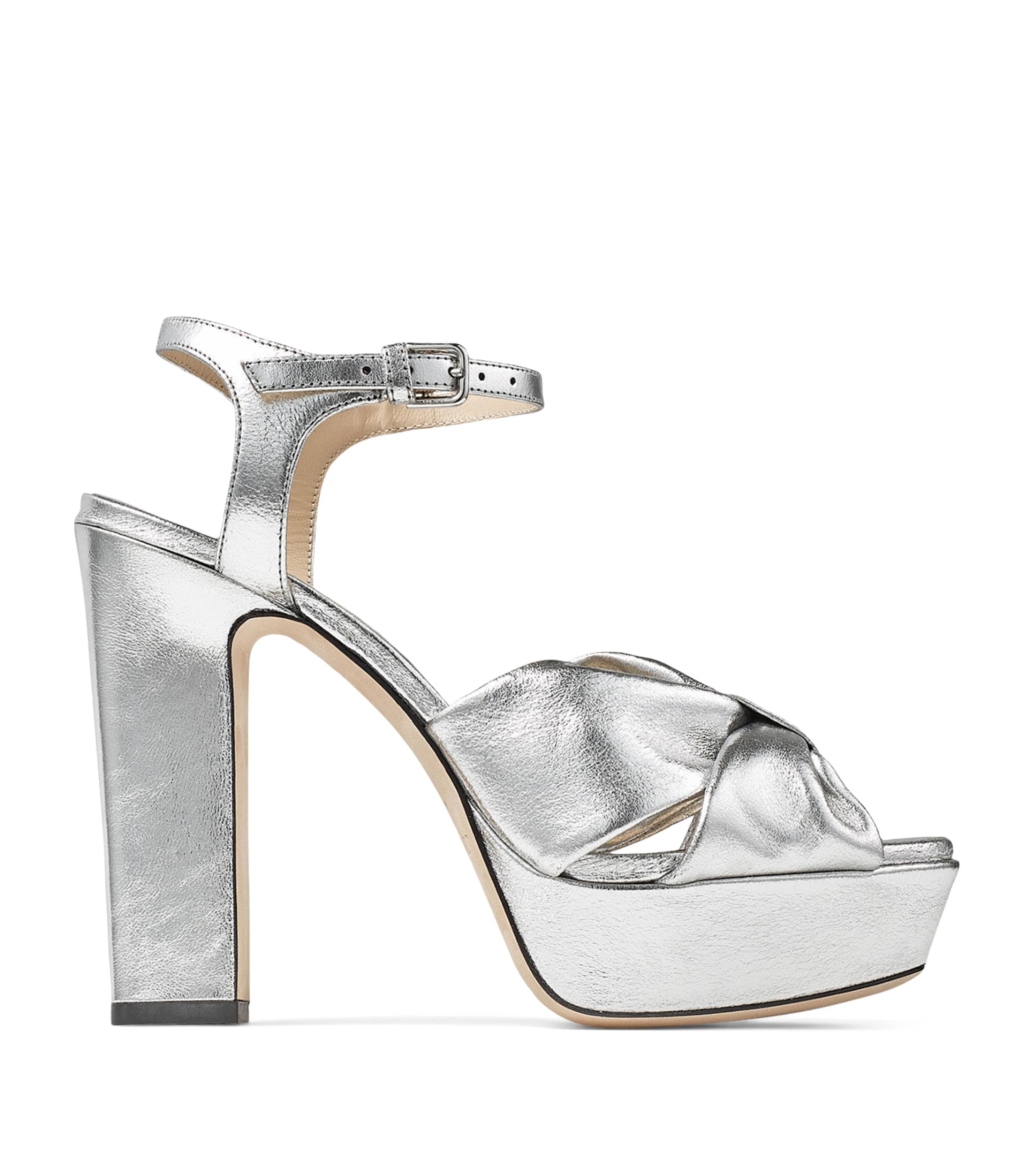【完売必至】Jimmy Choo Heloise 120 レザーサンダル Jimmy Choo Heloise 120mm レザーサンダル | ブラック | FARFETCH JP