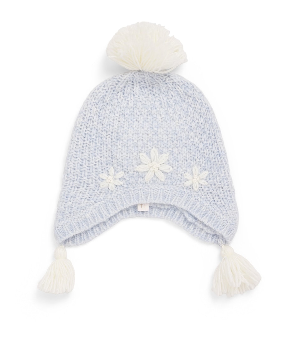 Louise Misha Knitted Isolina Beanie (0-24 Months) Cloud