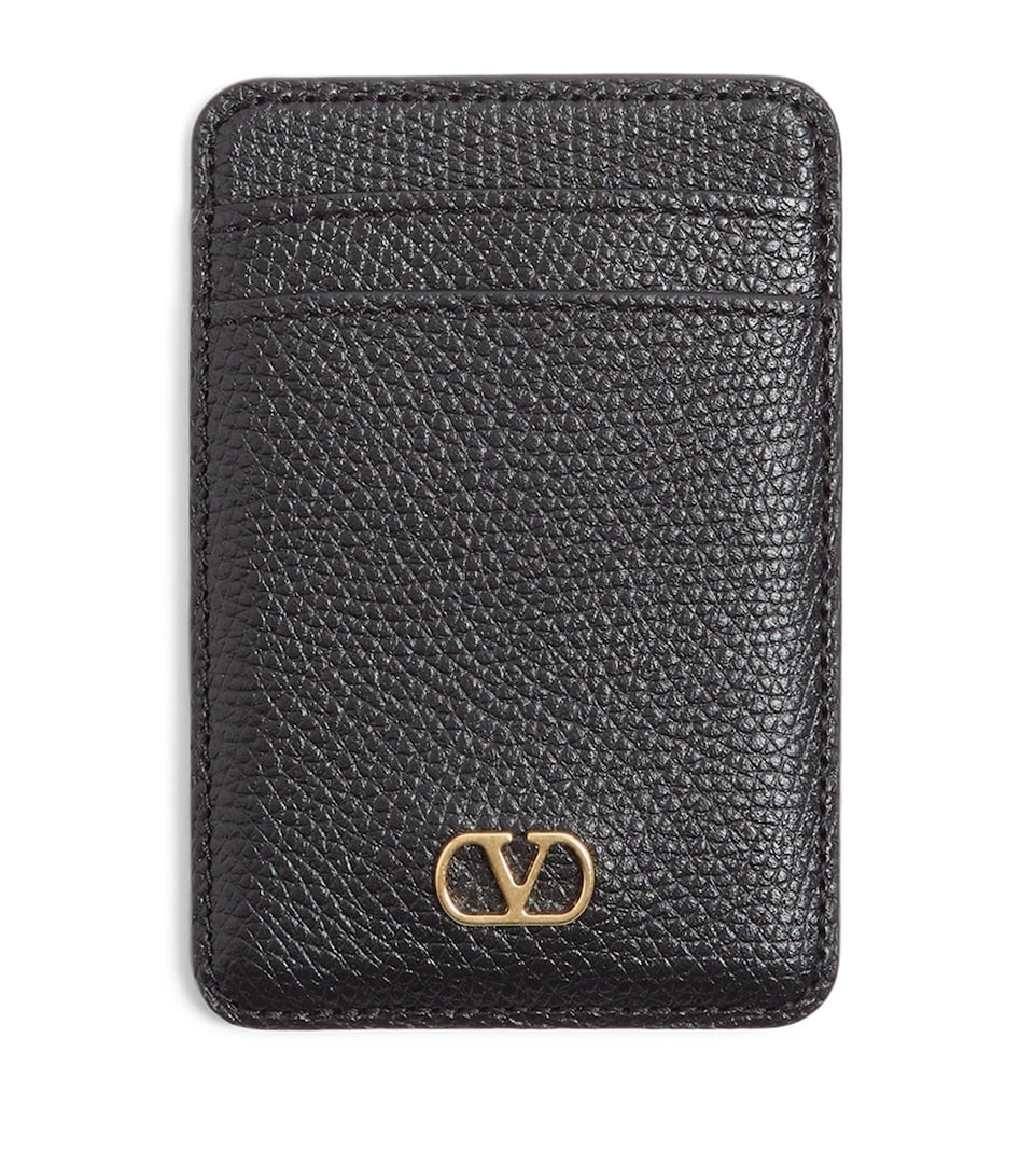Valentino Garavani Leather Magnetic Card Holder
