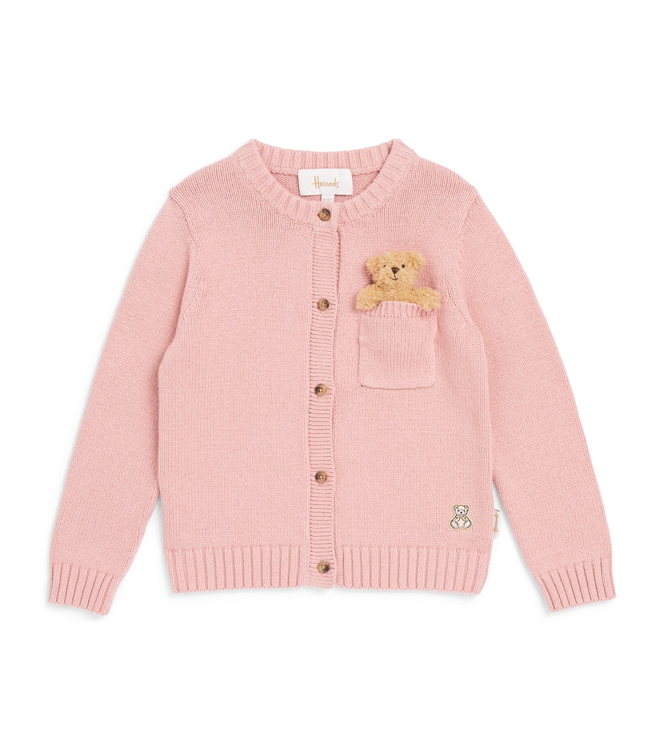 Harrods Bear Pocket Cardigan (2-8 Years) Pink