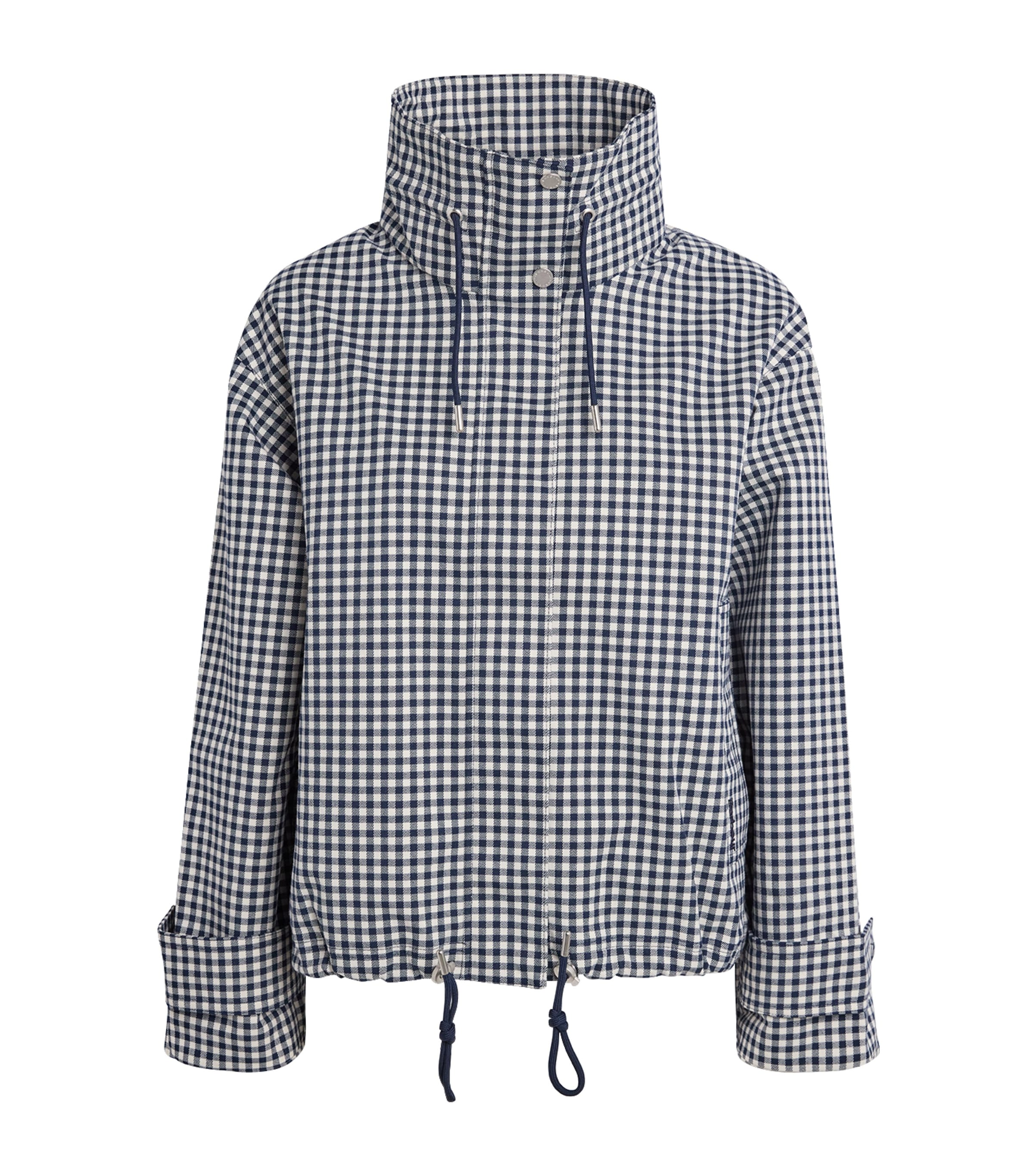 Check High-Neck Jacket