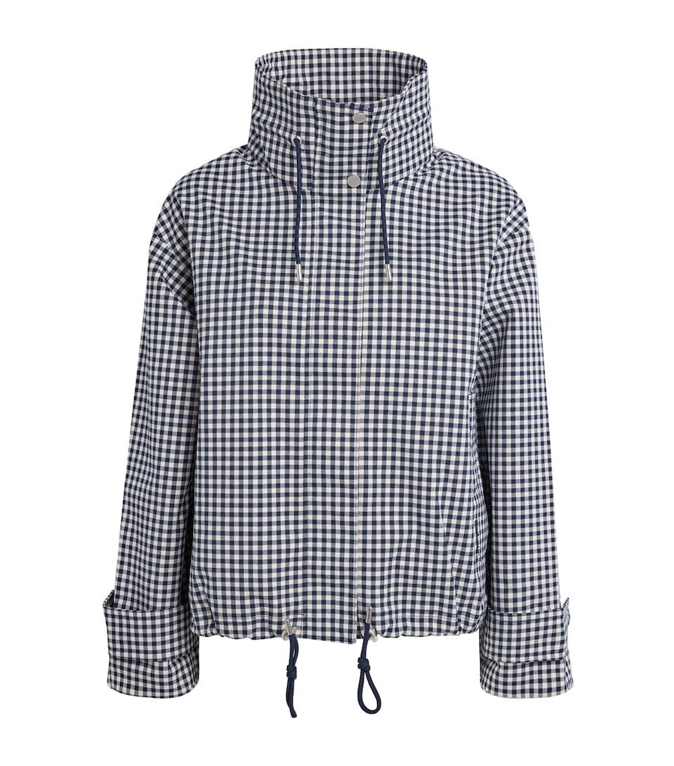 Check High-Neck Jacket