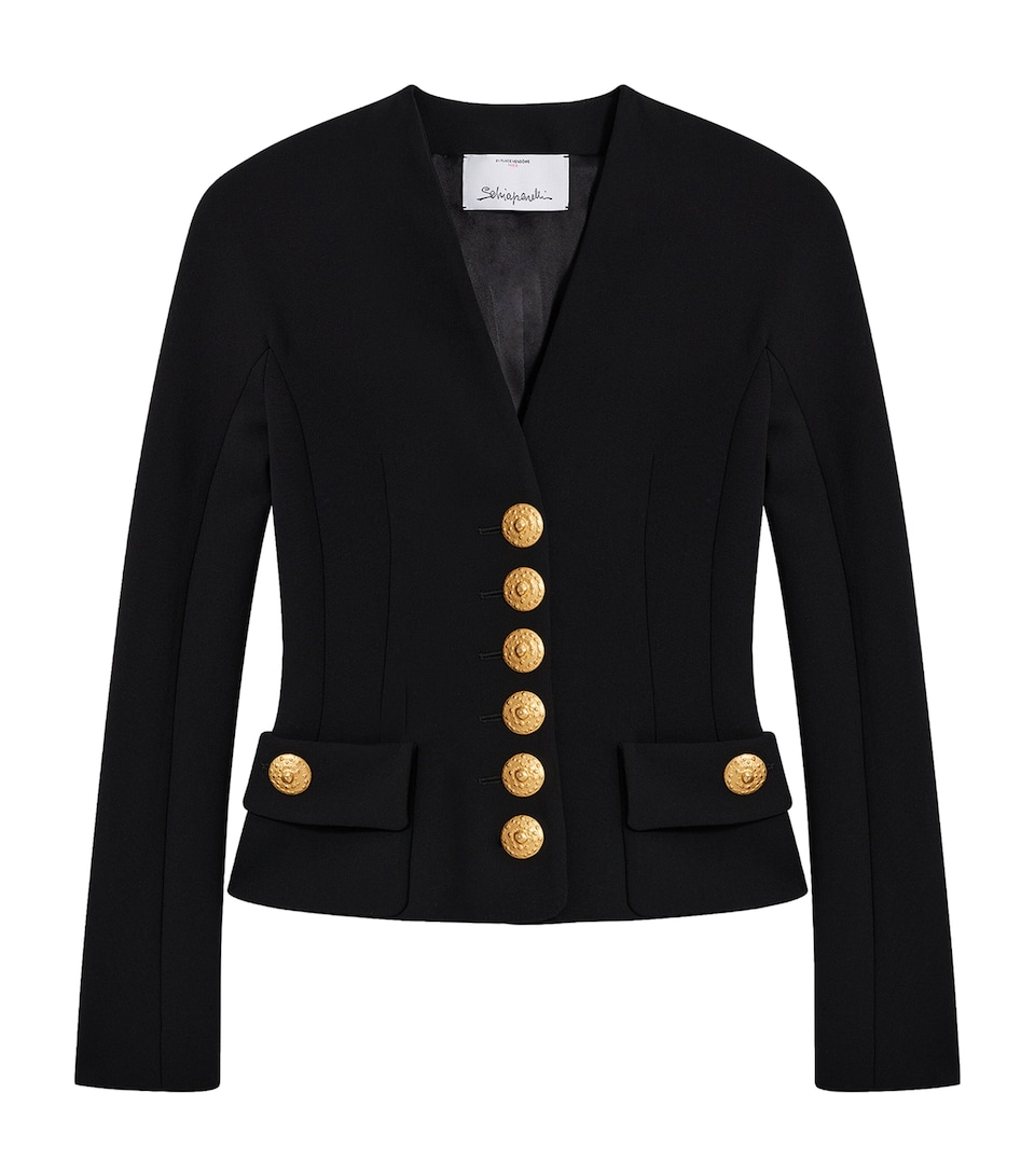 Stretch-Virgin Wool Blazer