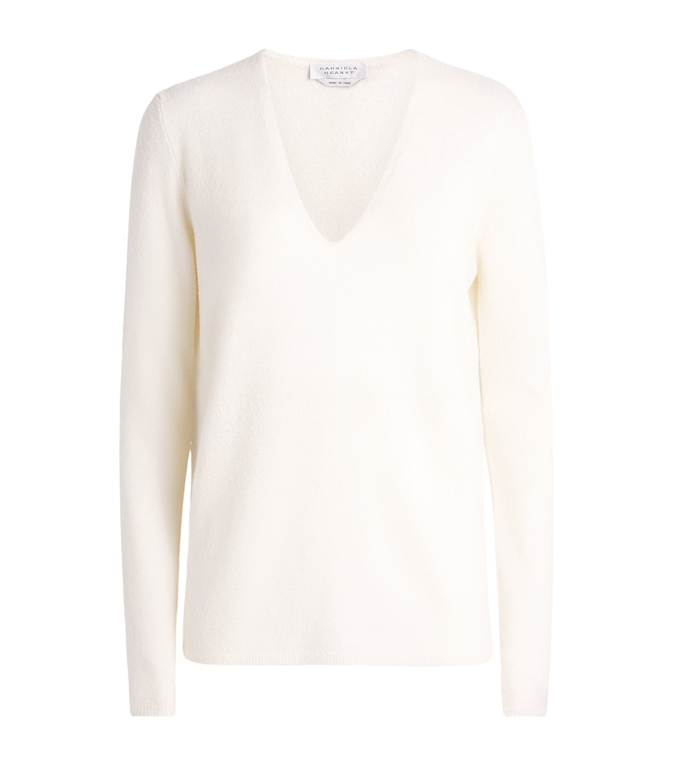 Gabriela Hearst Womens Cashmere-Silk Orlith Sweater Wht White