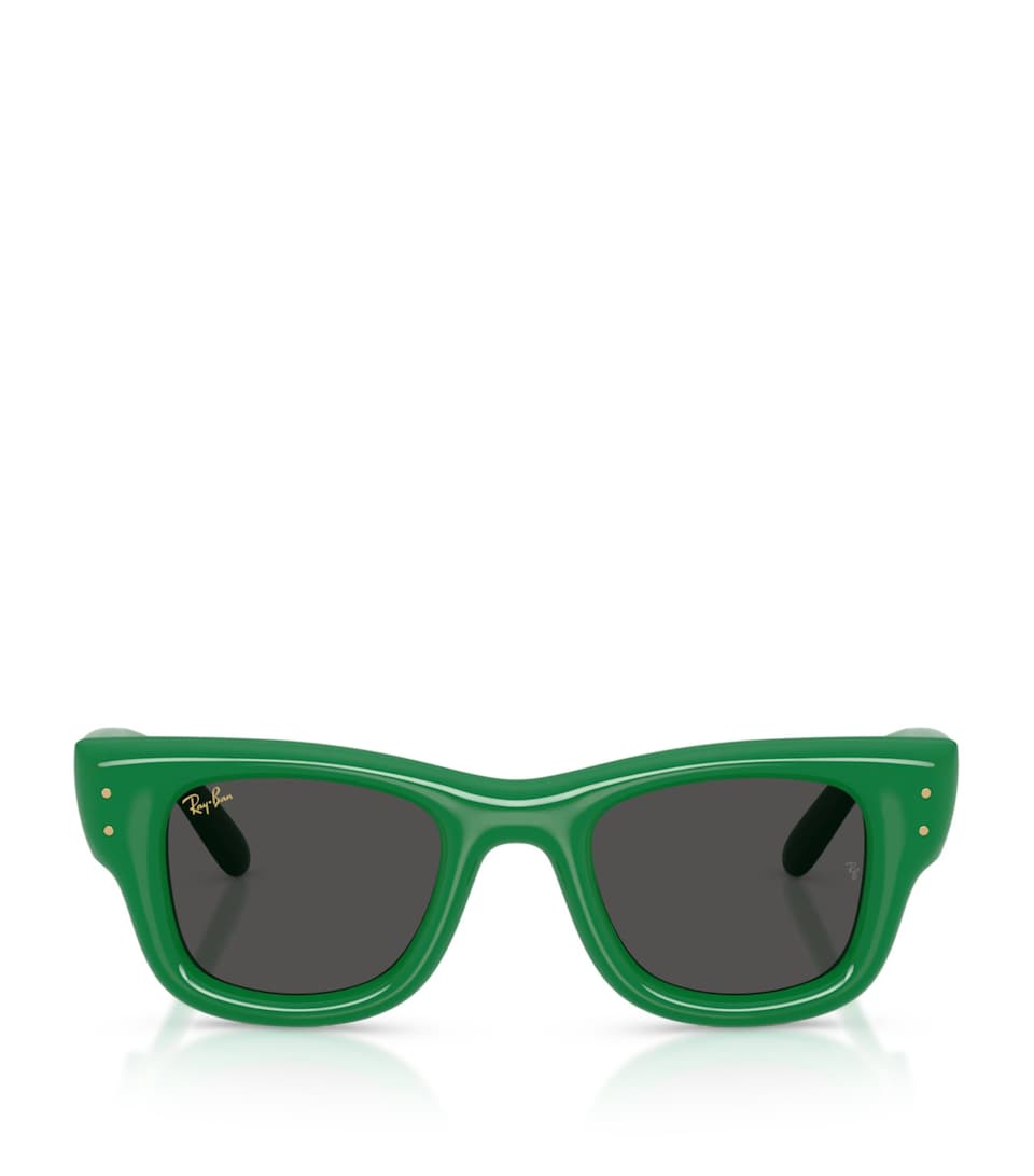 Nylon Puffer Square Wayfarer Sunglasses