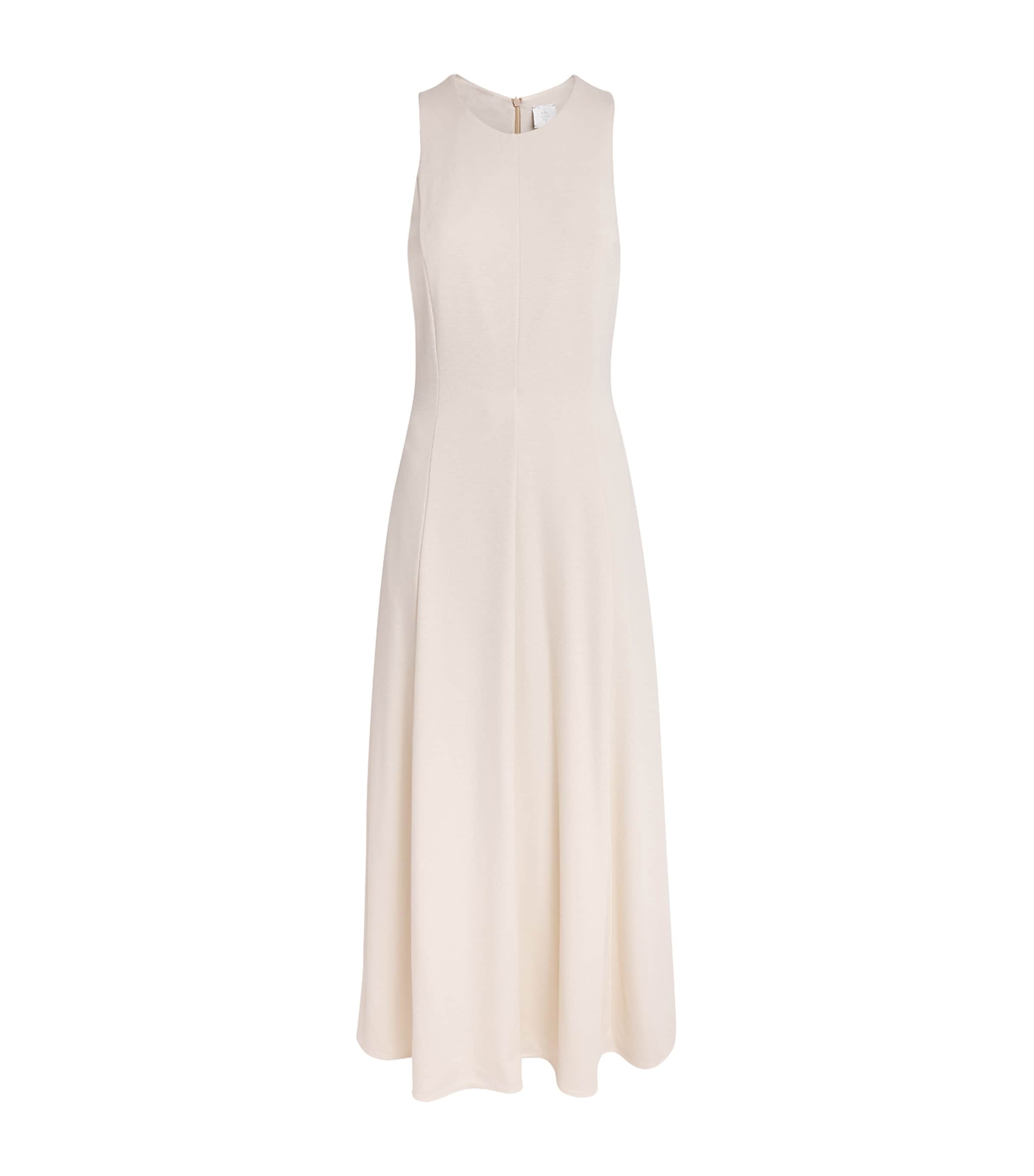 Eleventy Womens Zip-Up Midi Dress Sabbia