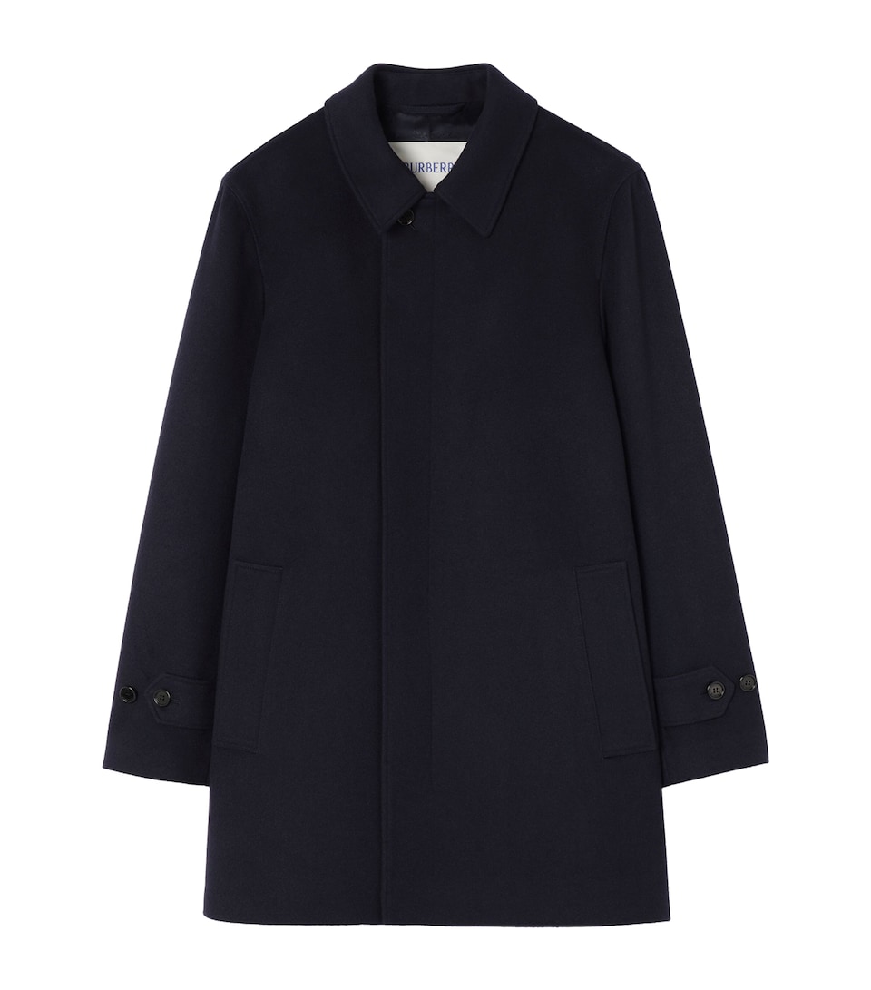 Burberry Mens Cashmere Mid-Length Car Coat Navy