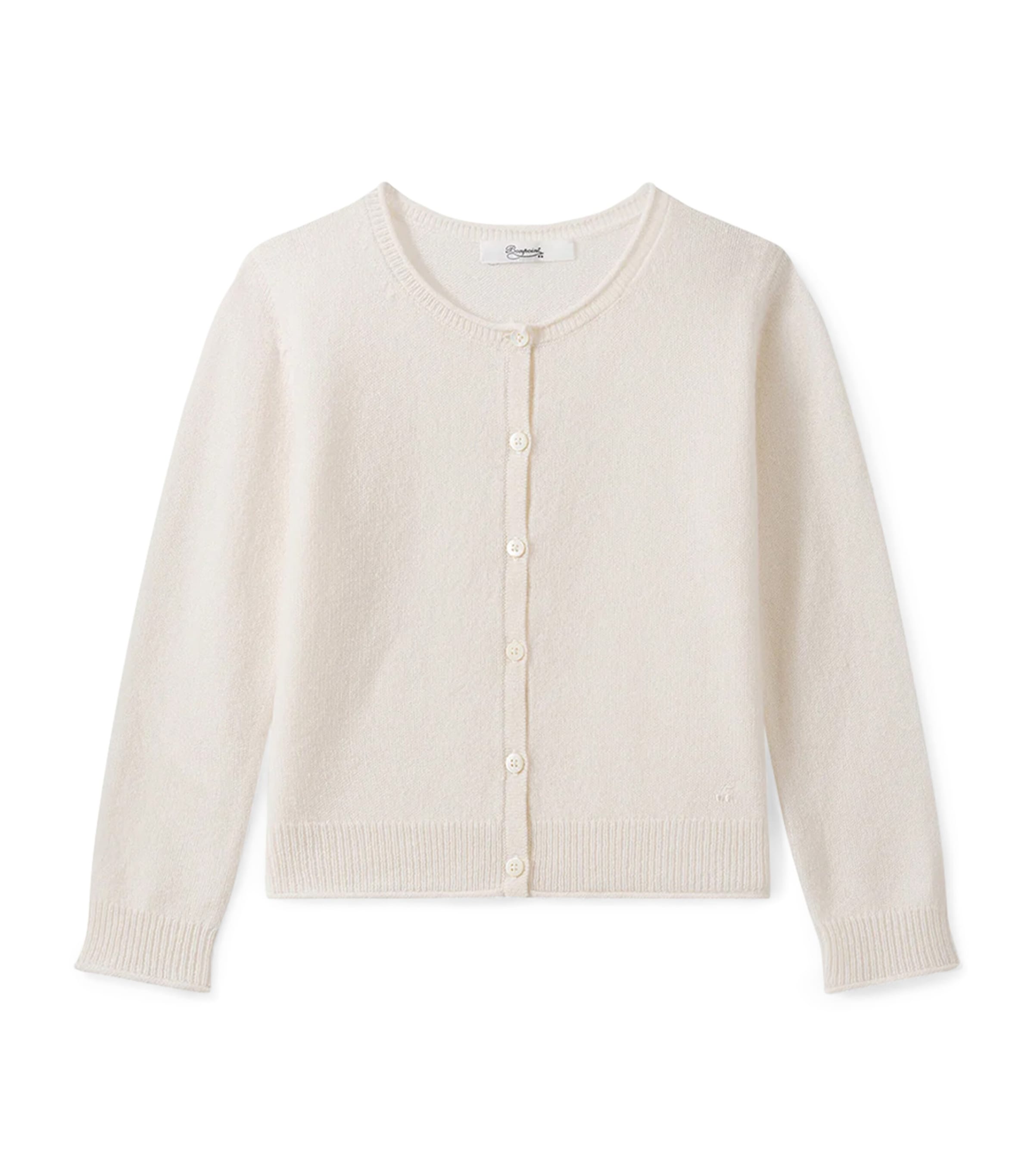 Bonpoint Cashmere Cardigan (10-12 Years) Upb Blanc Lait