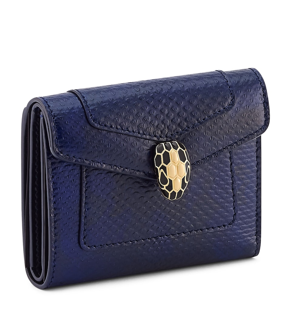 Karung Leather Serpenti Forever Compact Wallet