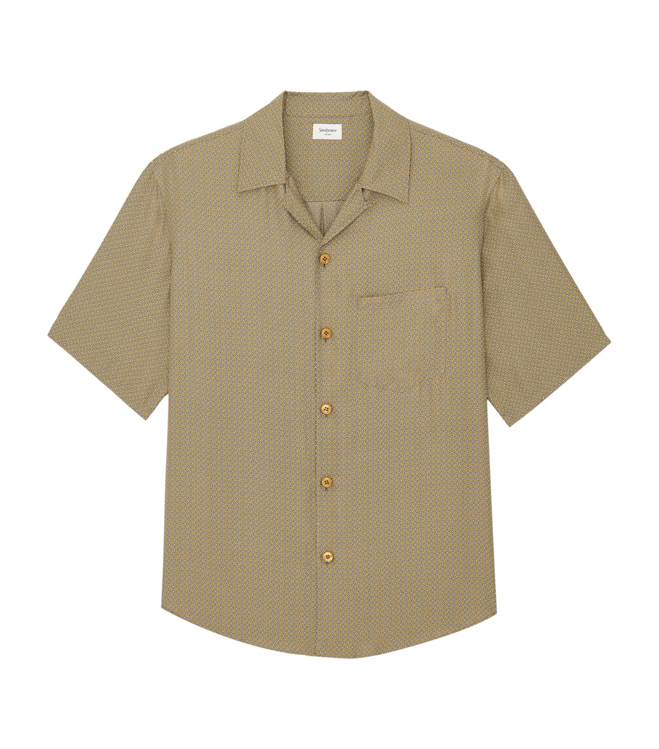 Silk Geometric Shirt