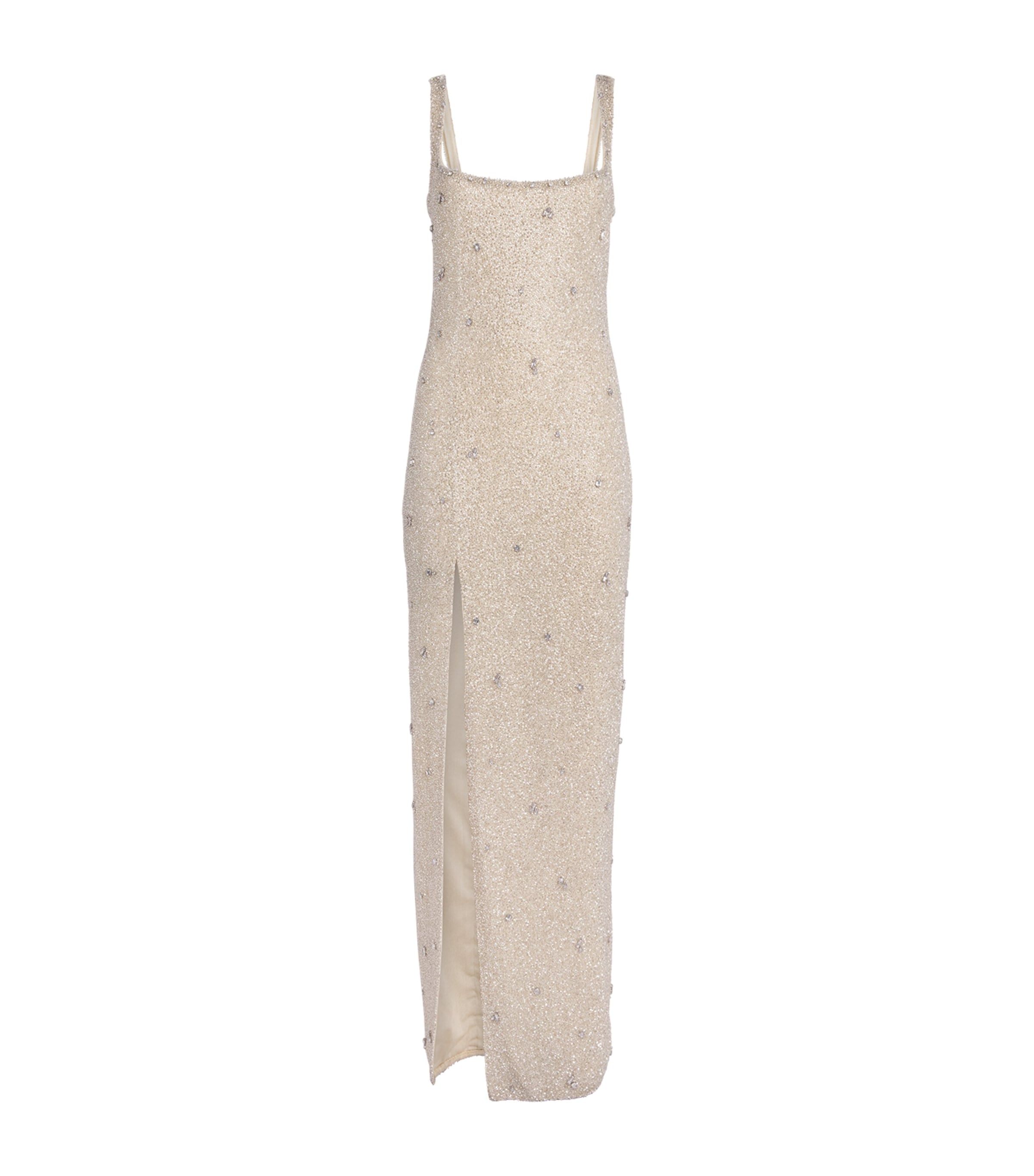 Clio Peppiatt Womens Embellished Pamela Midi Dress Platinum