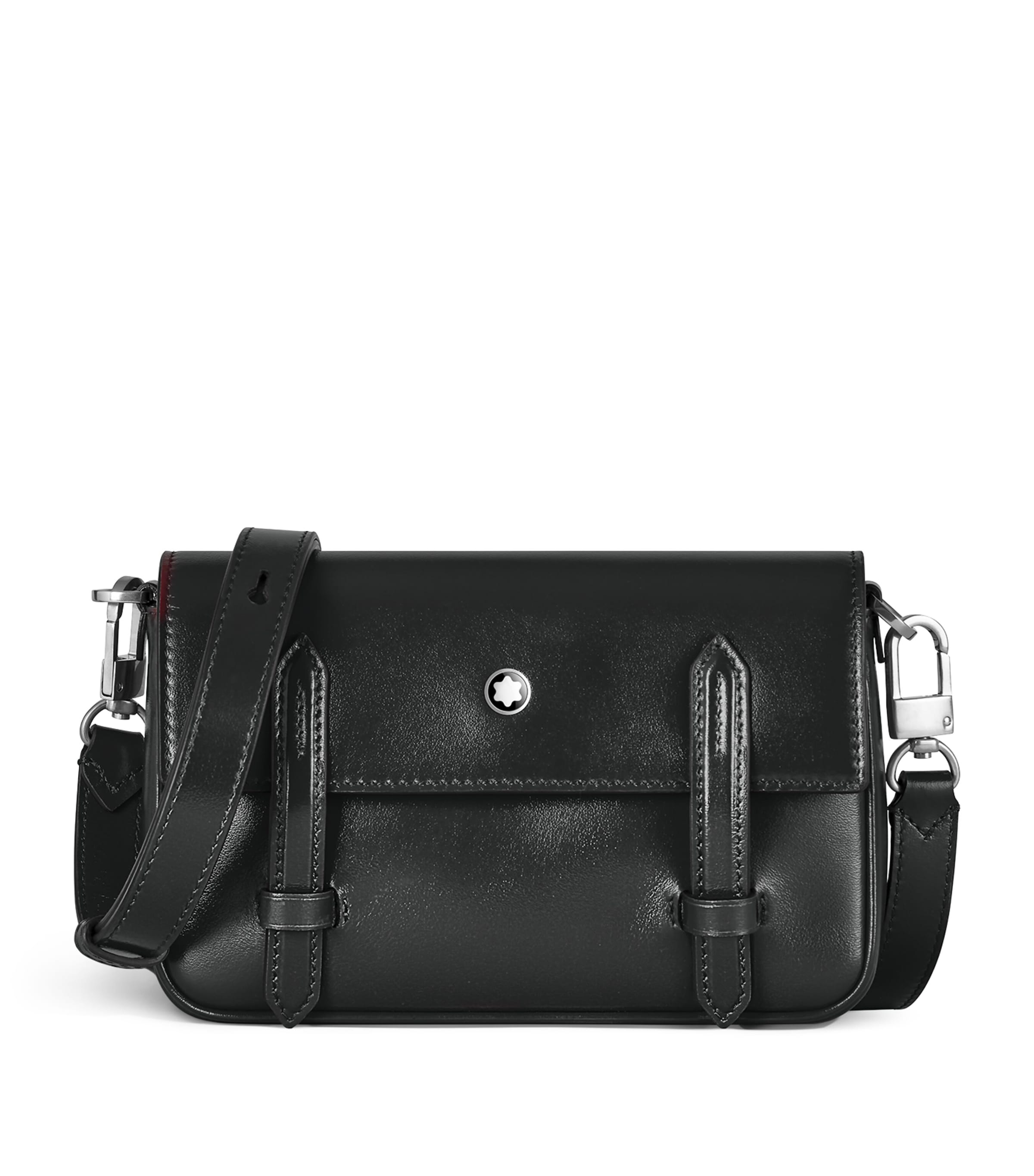 Montblanc Mini Leather Meisterstück Messenger Bag Black