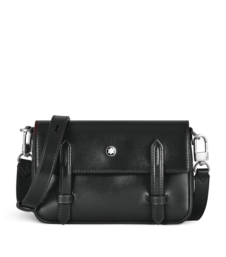 Montblanc Mini Leather Meisterstück Messenger Bag Black