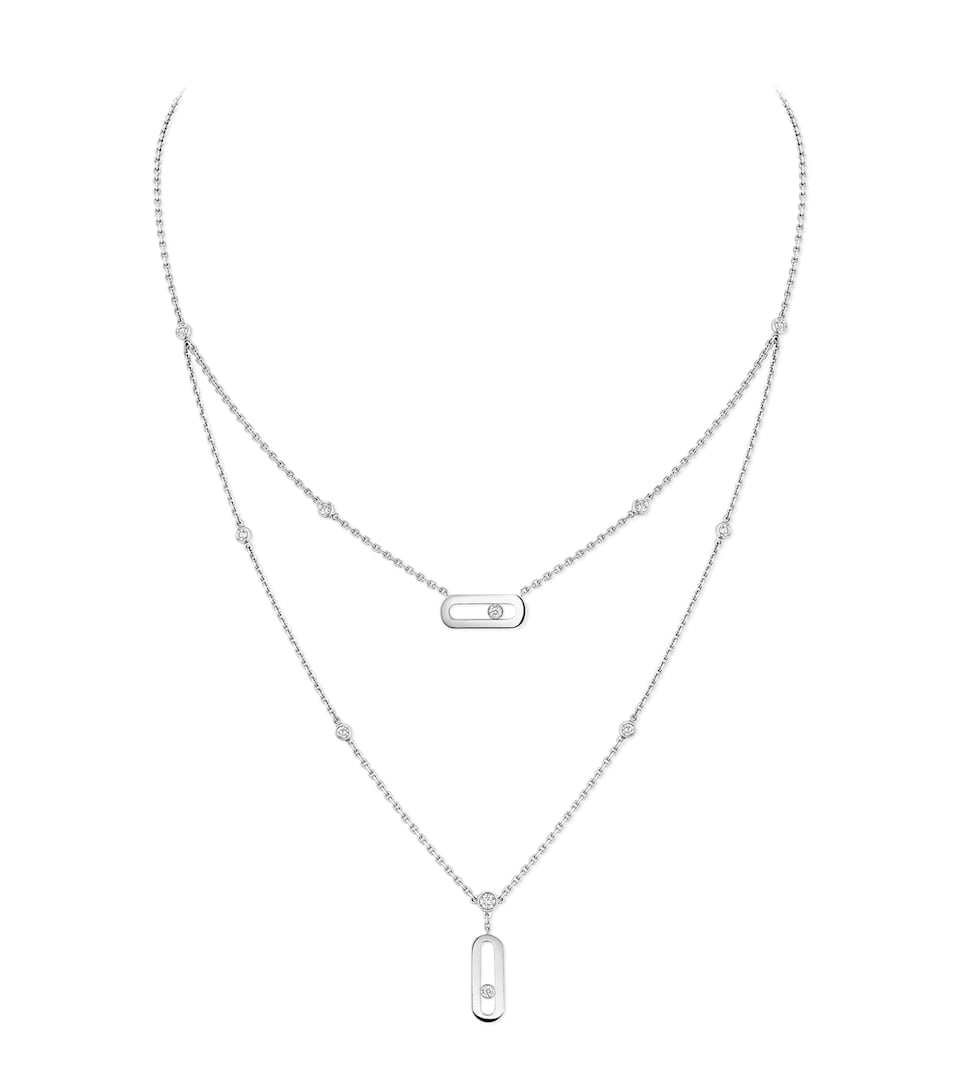 Messika Move Uno White Gold and Diamond Necklace (0.30ct) White Gold