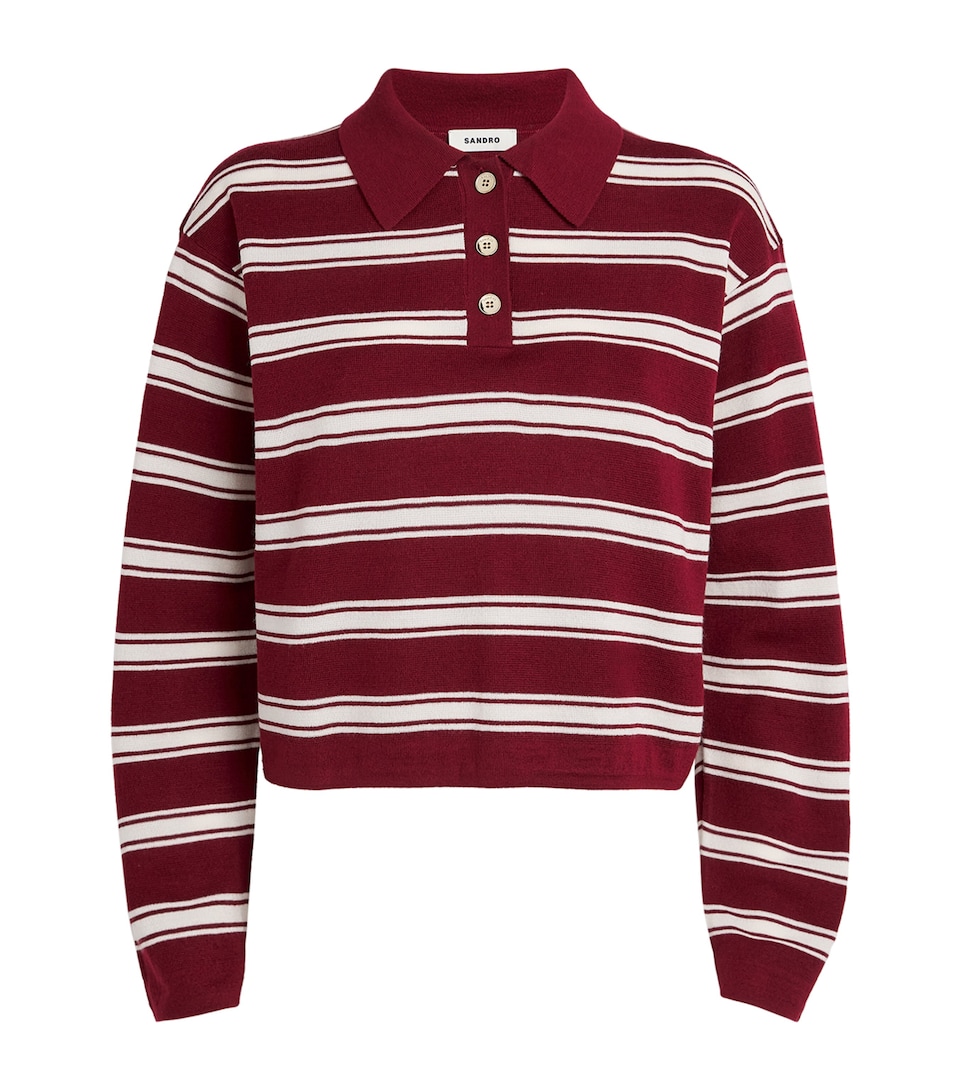 Wool-Blend Polo Sweater