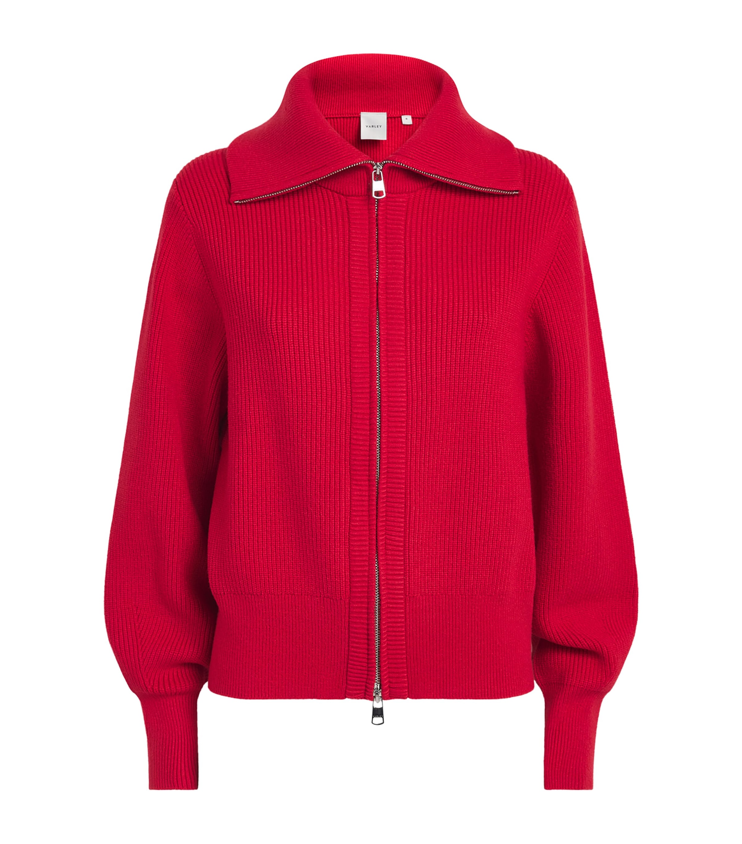 Varley Womens Zip-Up Enrico Sweater Washed Red