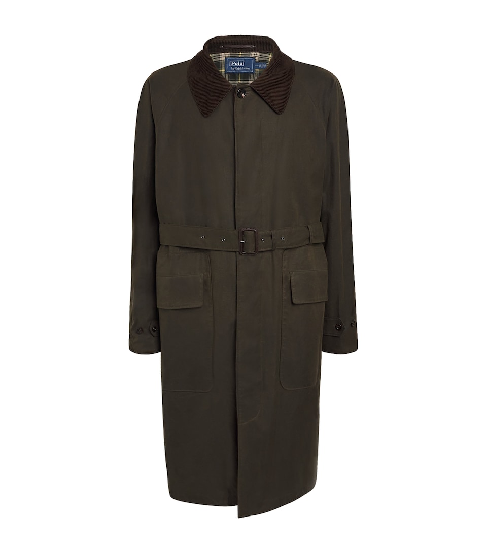 Oilcloth Belted Overcoat