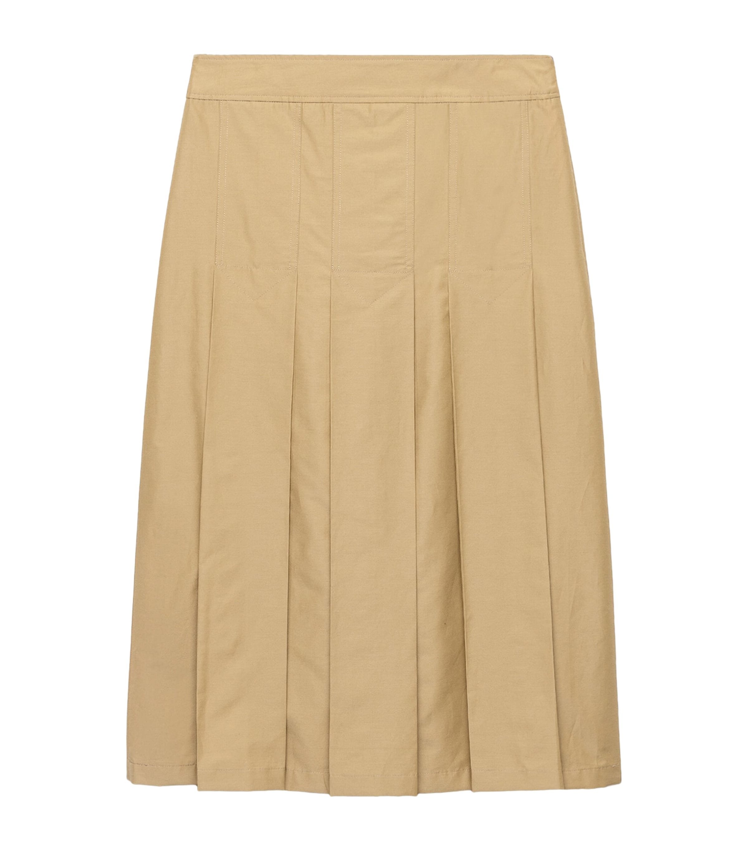 Technical Pleated Midi Skirt
