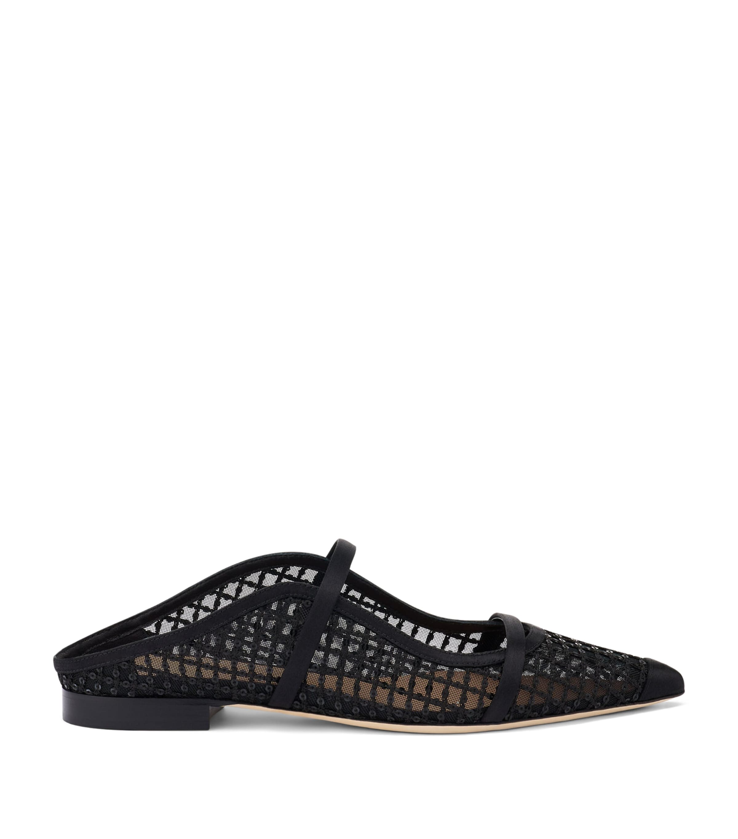 Malone Souliers Sequin Mesh Maureen Mules Black