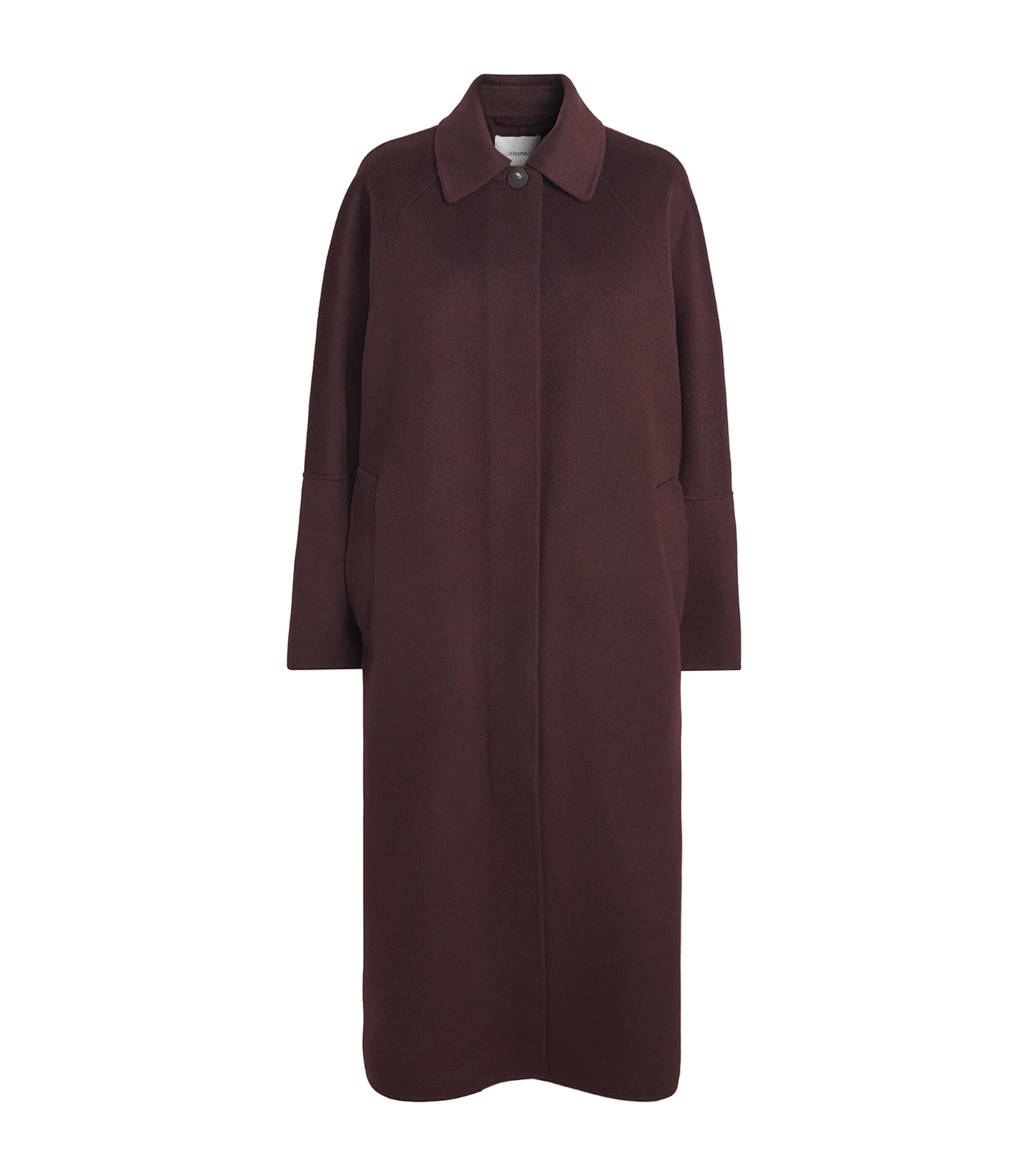 Joseph Womens Wool-Cashmere Donna Overcoat Mahogany