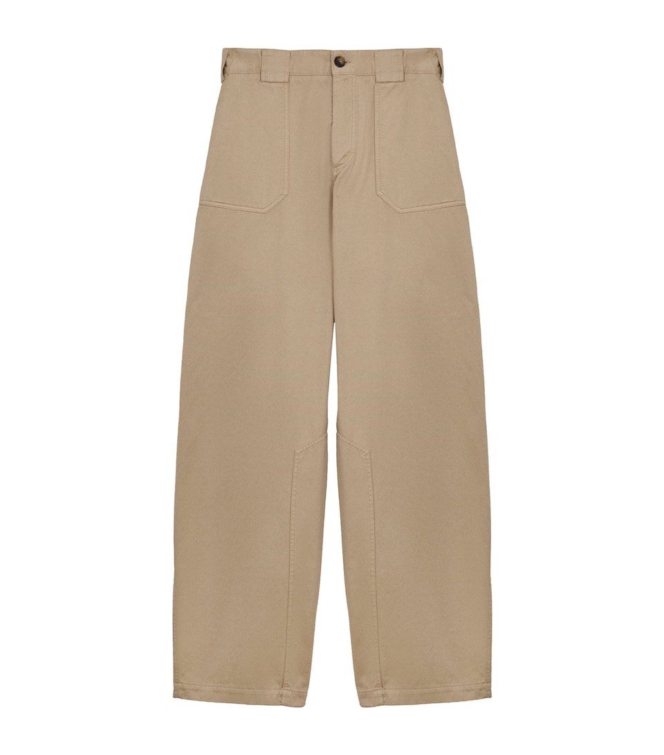 LOEWE Mens x Paula's Ibiza Cotton Straight Trousers Sand