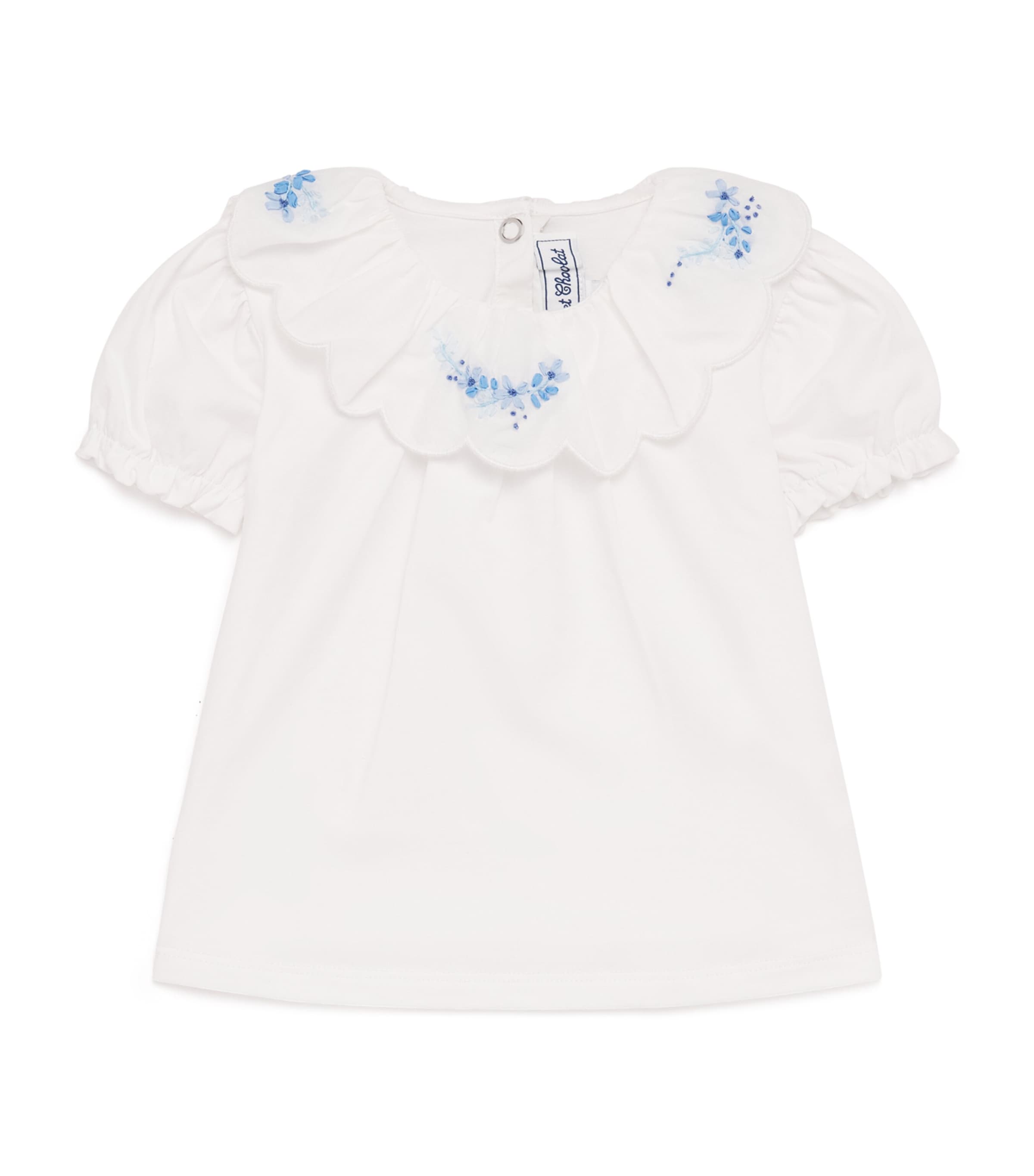 Jersey Floral Embroidered Blouse (3 Months-4 Years)