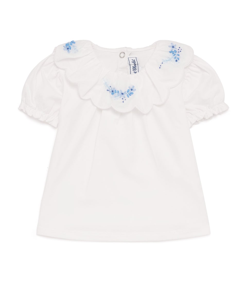 Jersey Floral Embroidered Blouse (3 Months-4 Years)