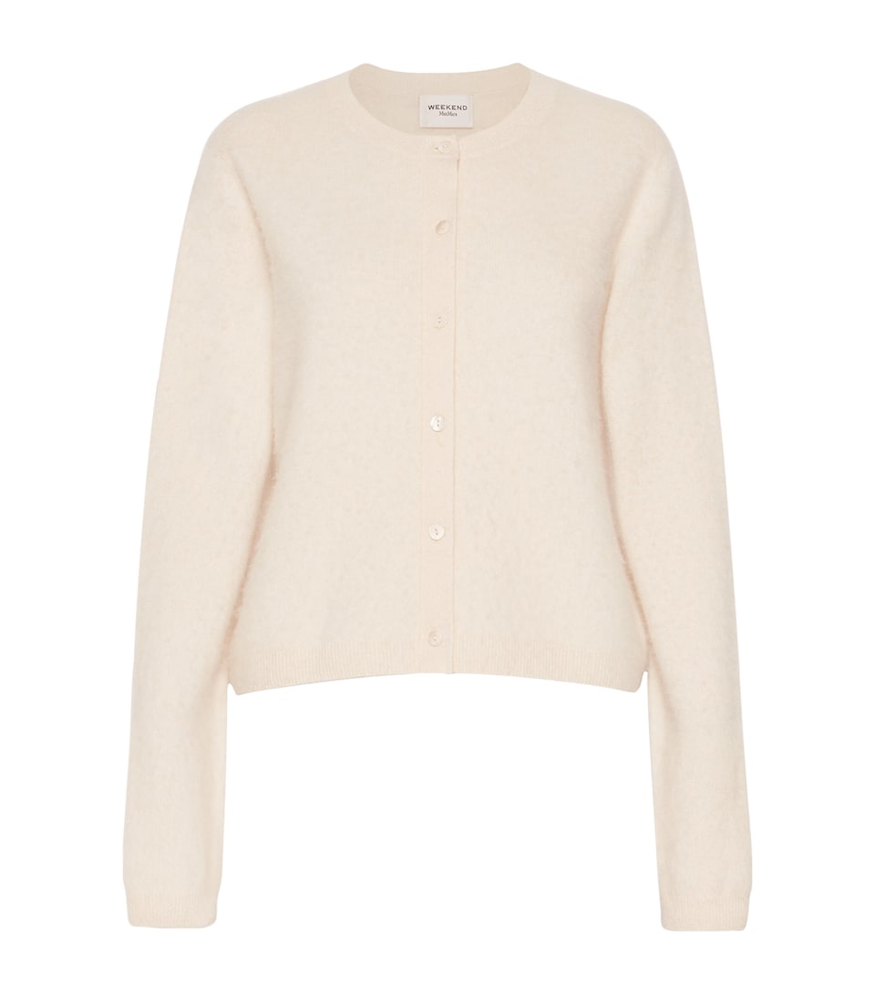 Weekend Max Mara Womens Wool-Cashmere Cardigan Ice