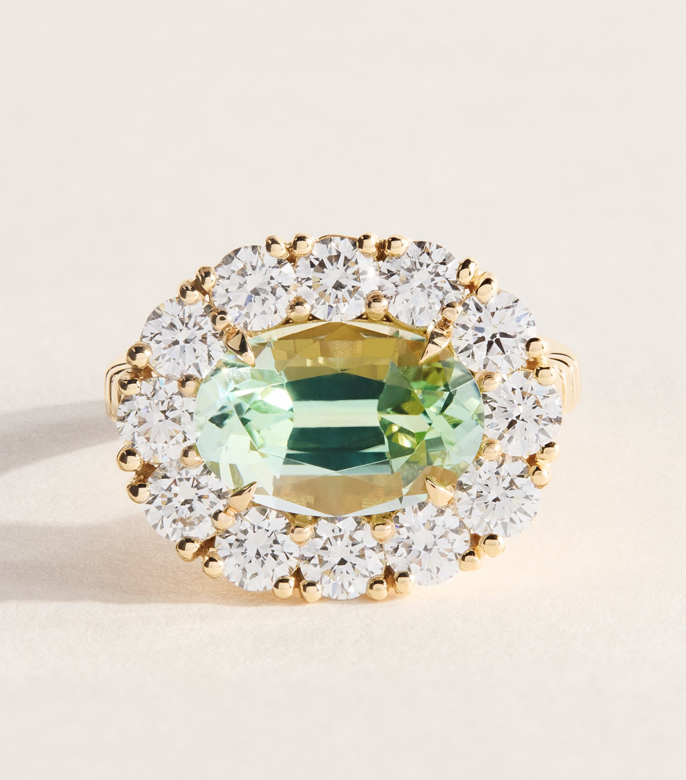 Retrouvaí Yellow Gold, Diamond and Tourmaline Heirloom Ring Yellow Gold
