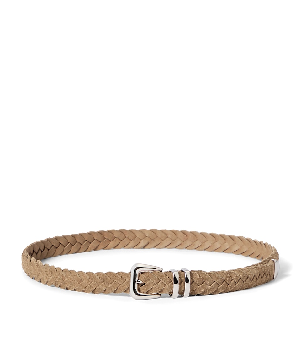 Brunello Cucinelli Leather Braided Belt