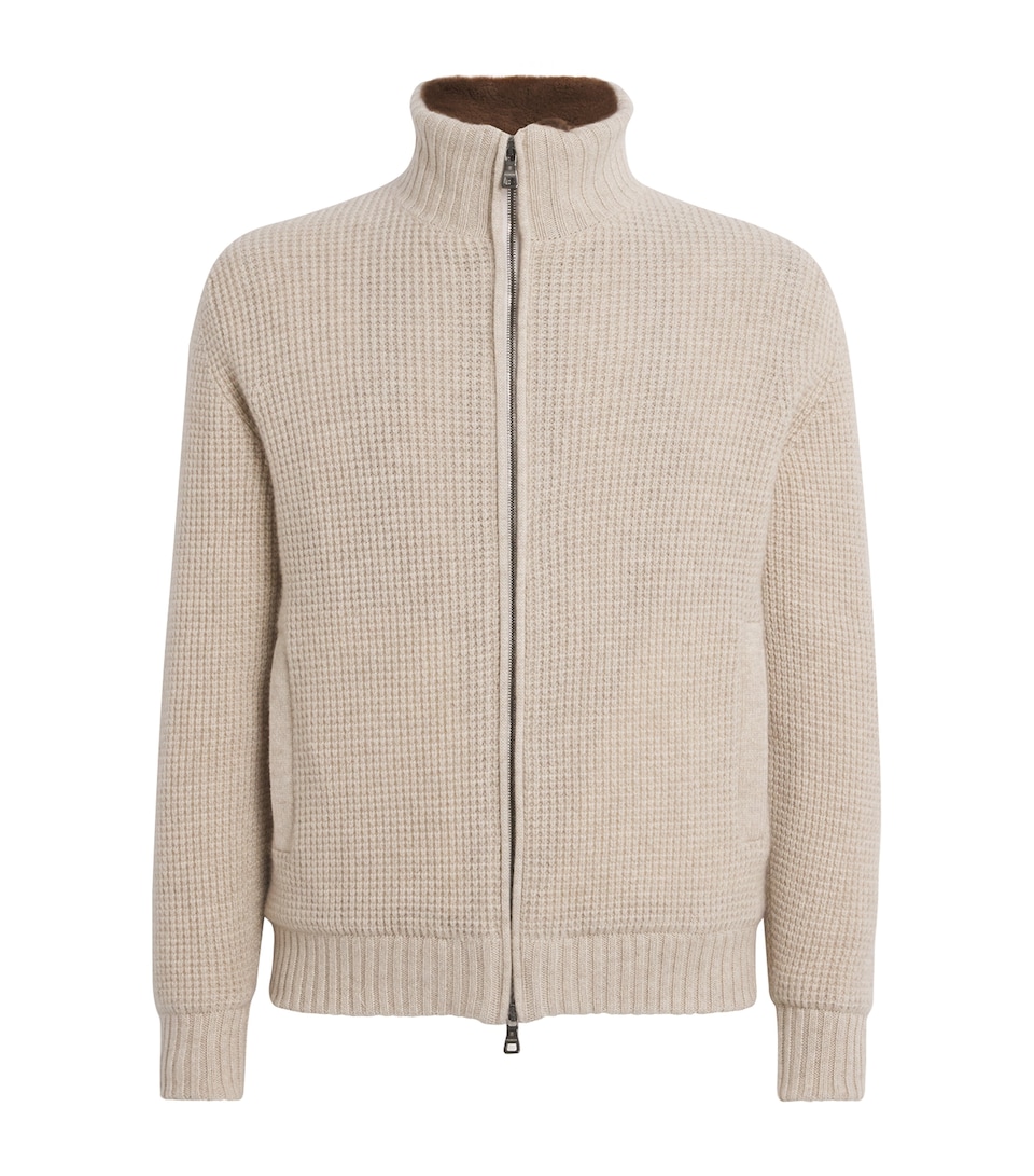 Cashmere-Mink Bomber Jacket