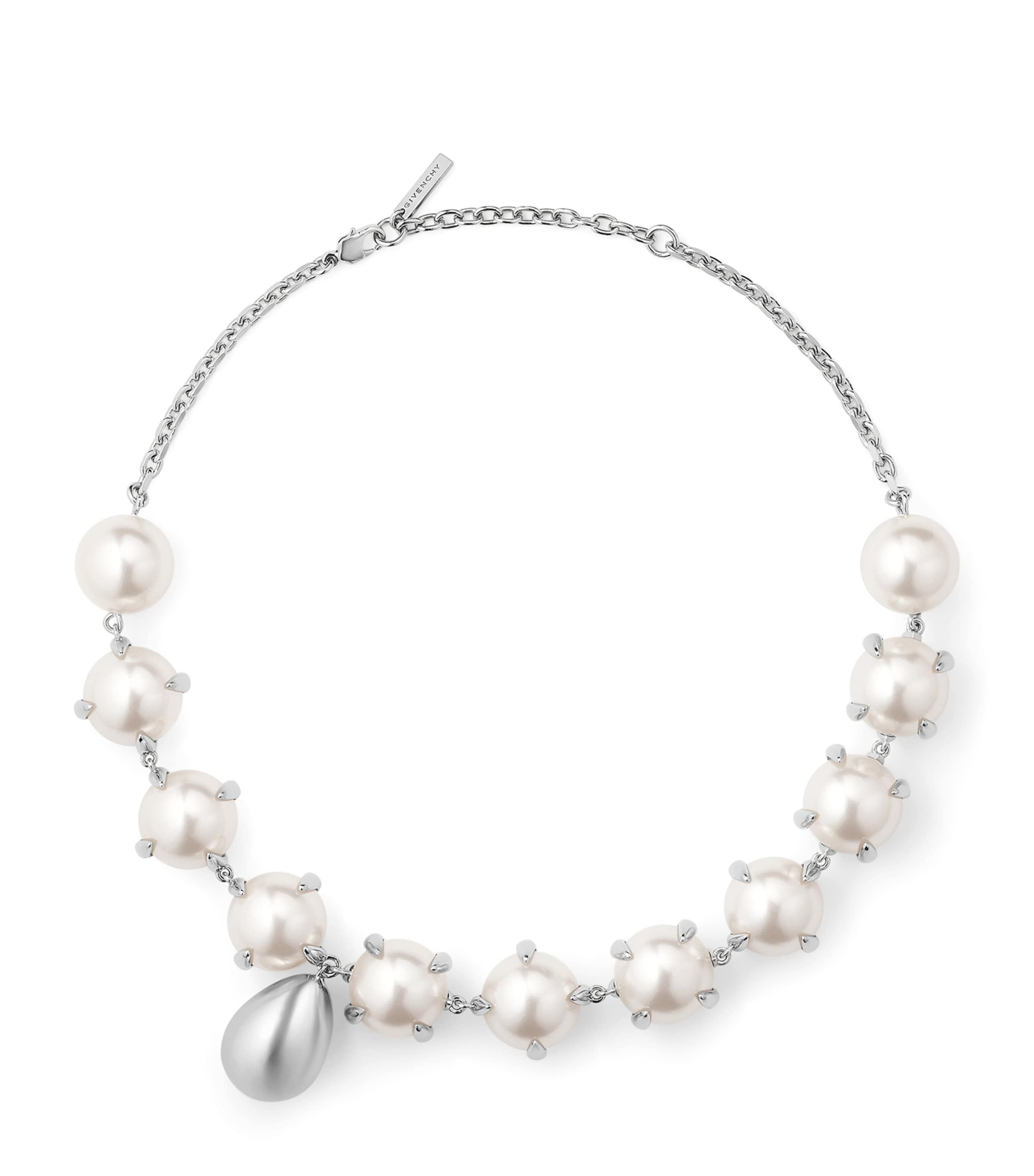 Givenchy Faux Pearl Necklace White/silvery