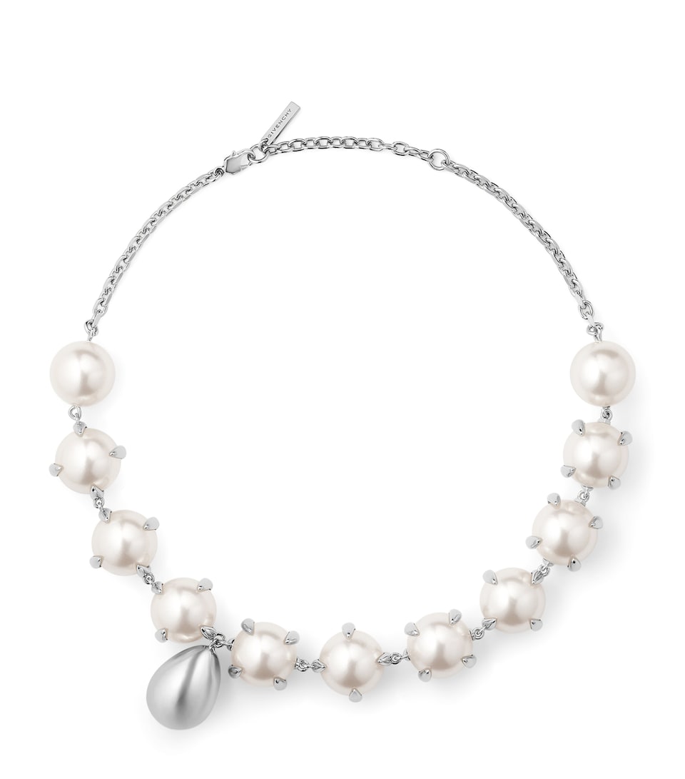 Givenchy Faux Pearl Necklace White/silvery