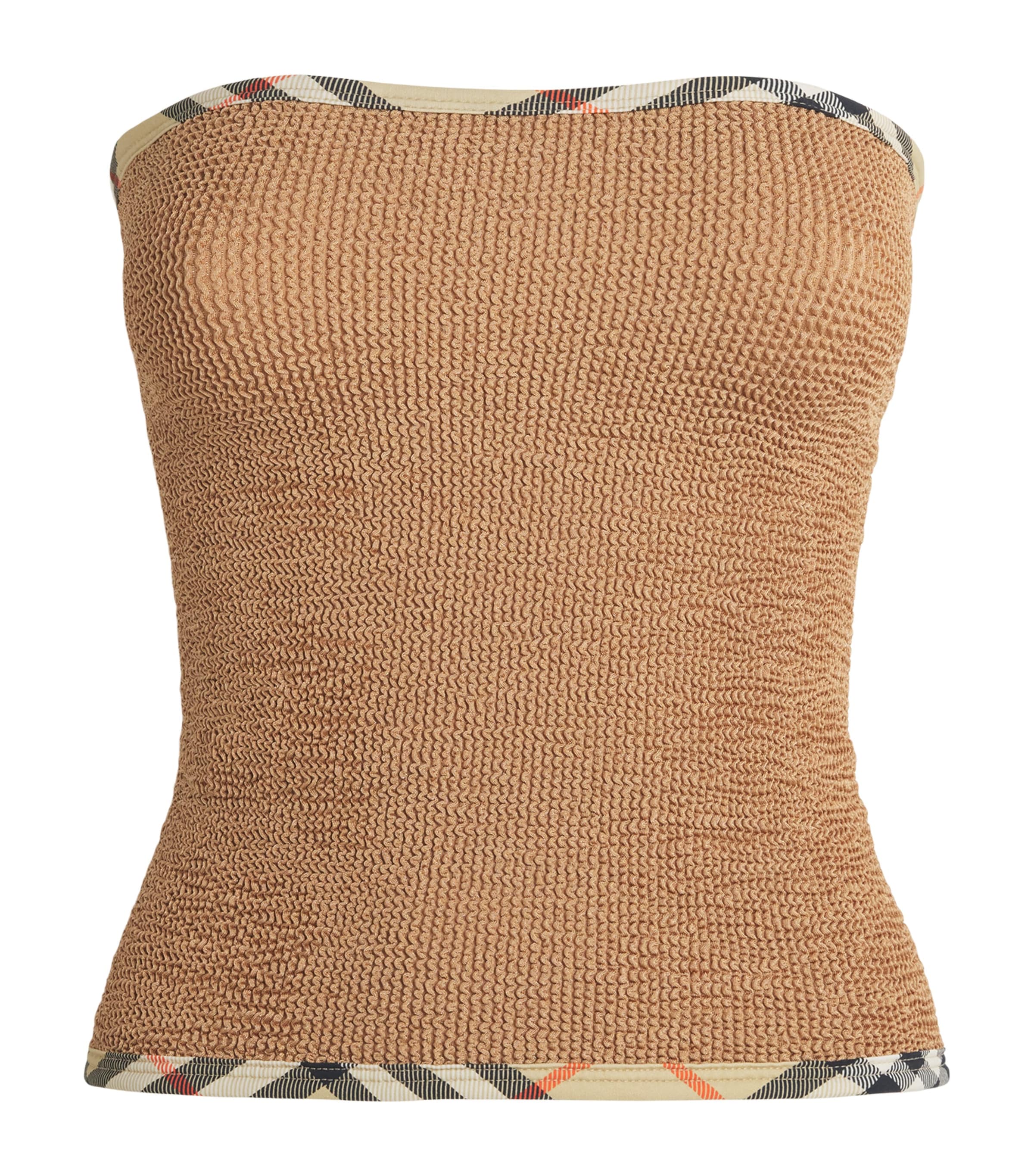 Hunza G Womens x Burberry Devyn Bandeau Top Metallic Cocoa