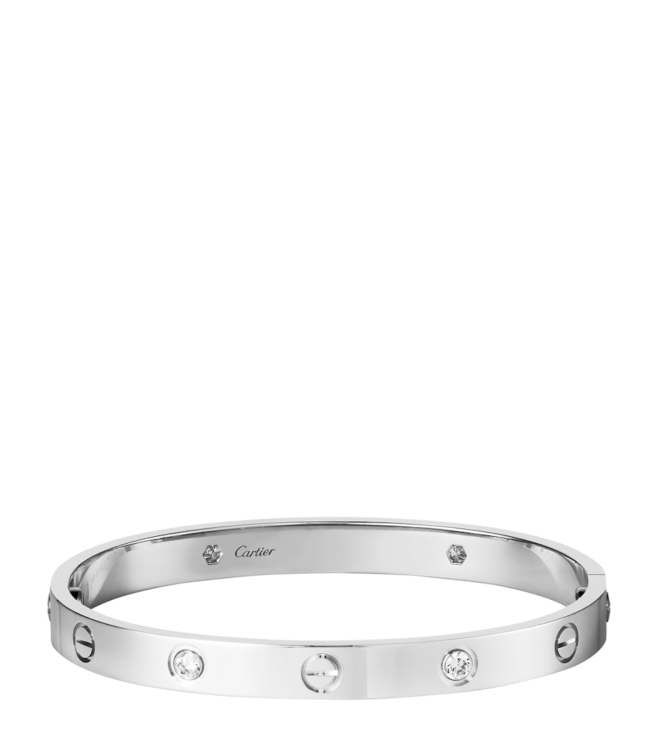 LOVE Classic White Gold 4-Diamond Bracelet