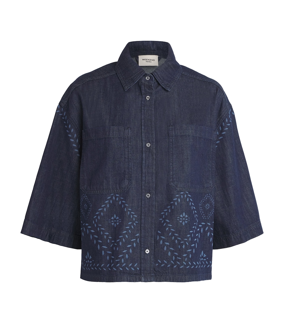 Weekend Max Mara Womens Alare Denim Shirt Navy Denim