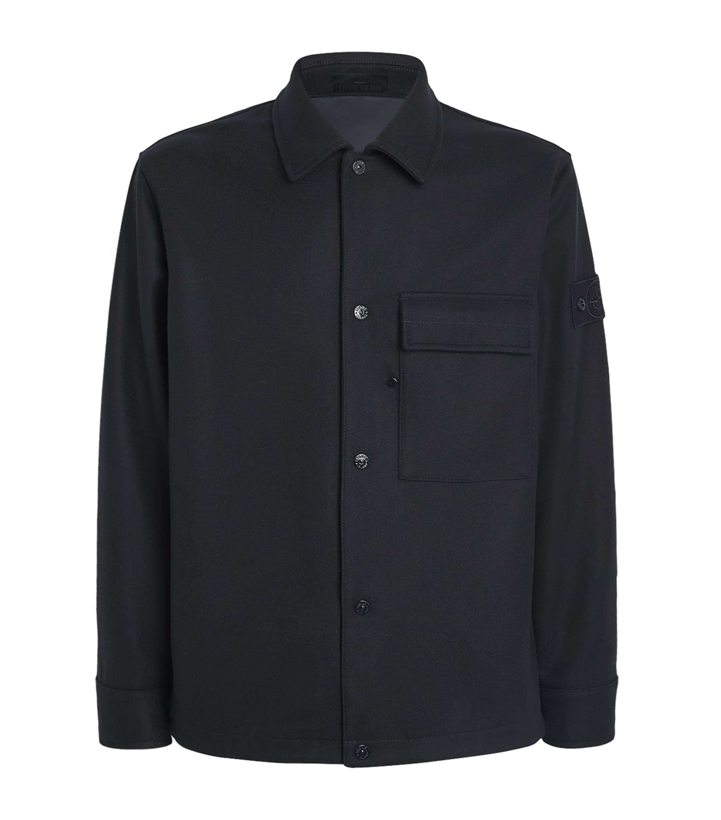 GHOST PIECE Virgin Wool-Blend Felt Overshirt