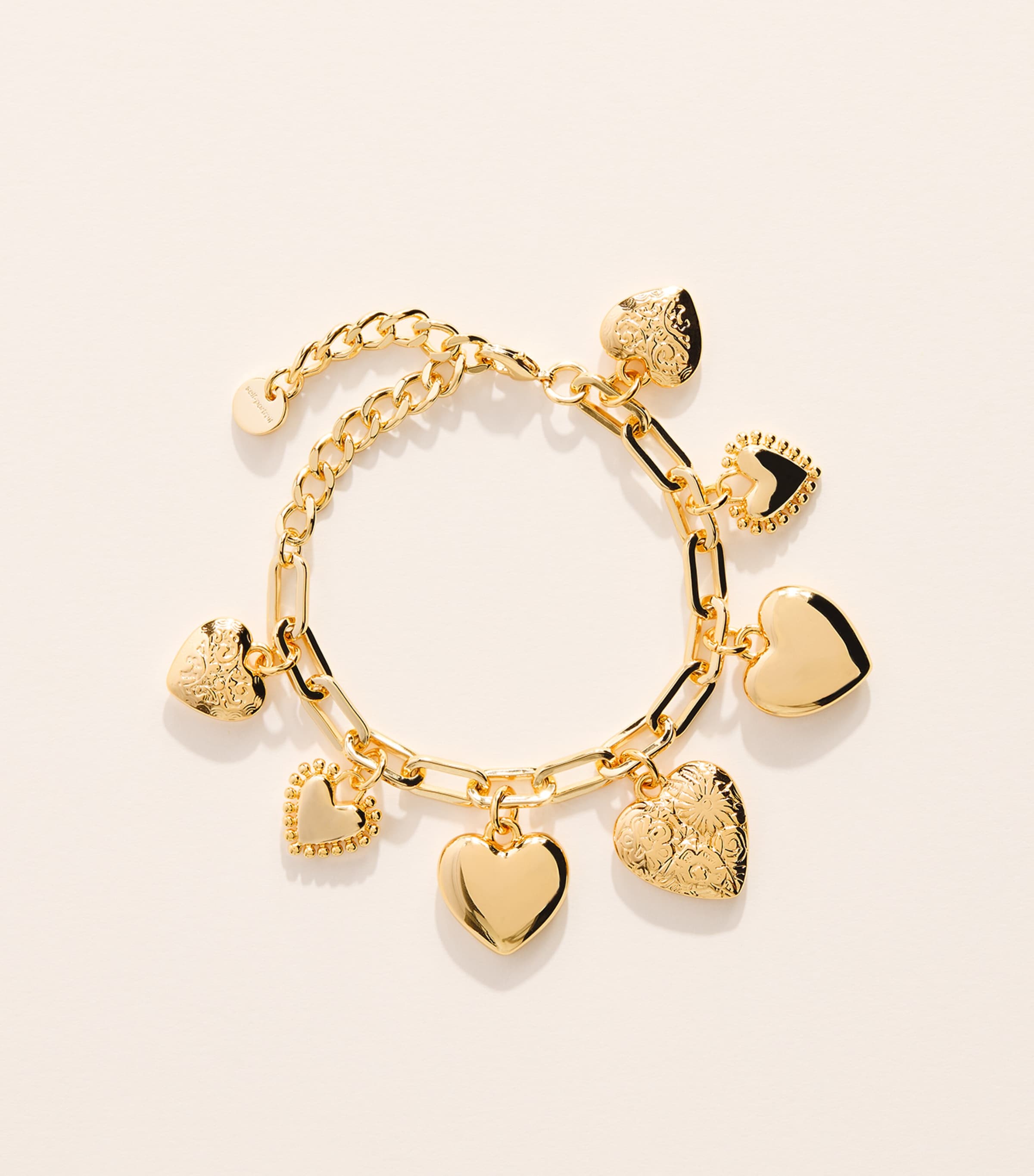 Self-Portrait Heart Charm Bracelet Gold