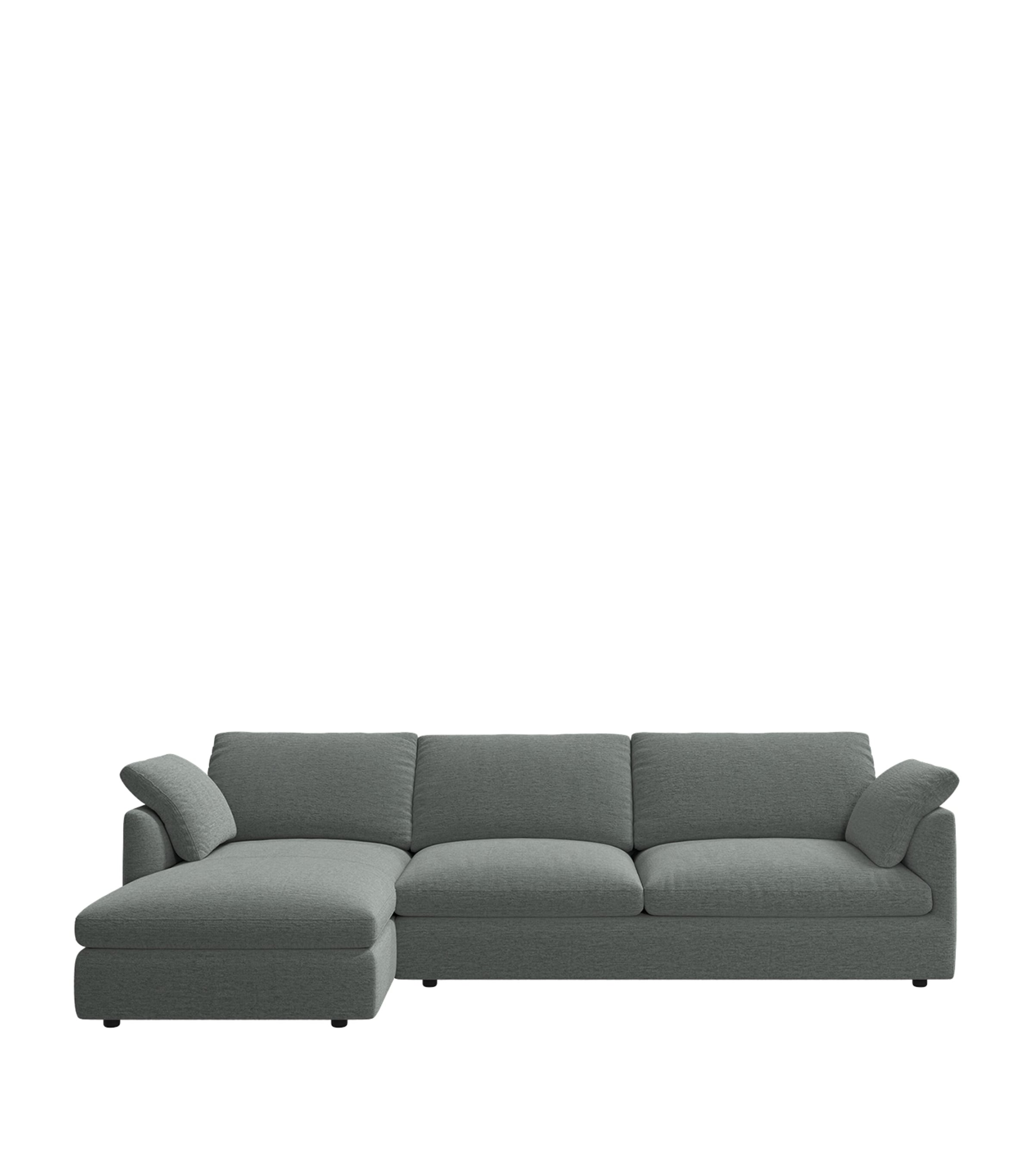 BoConcept Milano Chaise Longue 3-Seater Sofa Green