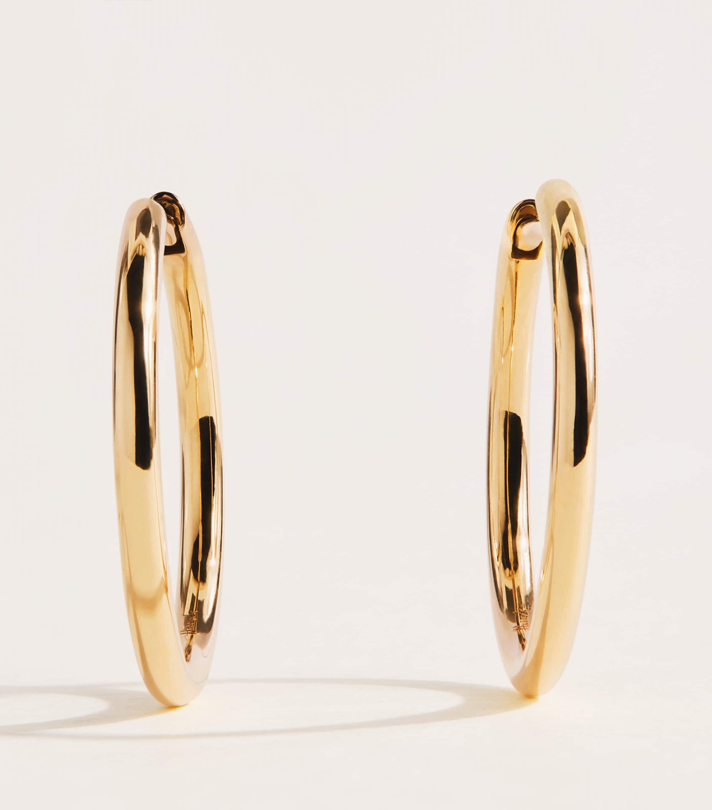 Harrods Large Yellow Gold Huggie Earrings Yellow Gold