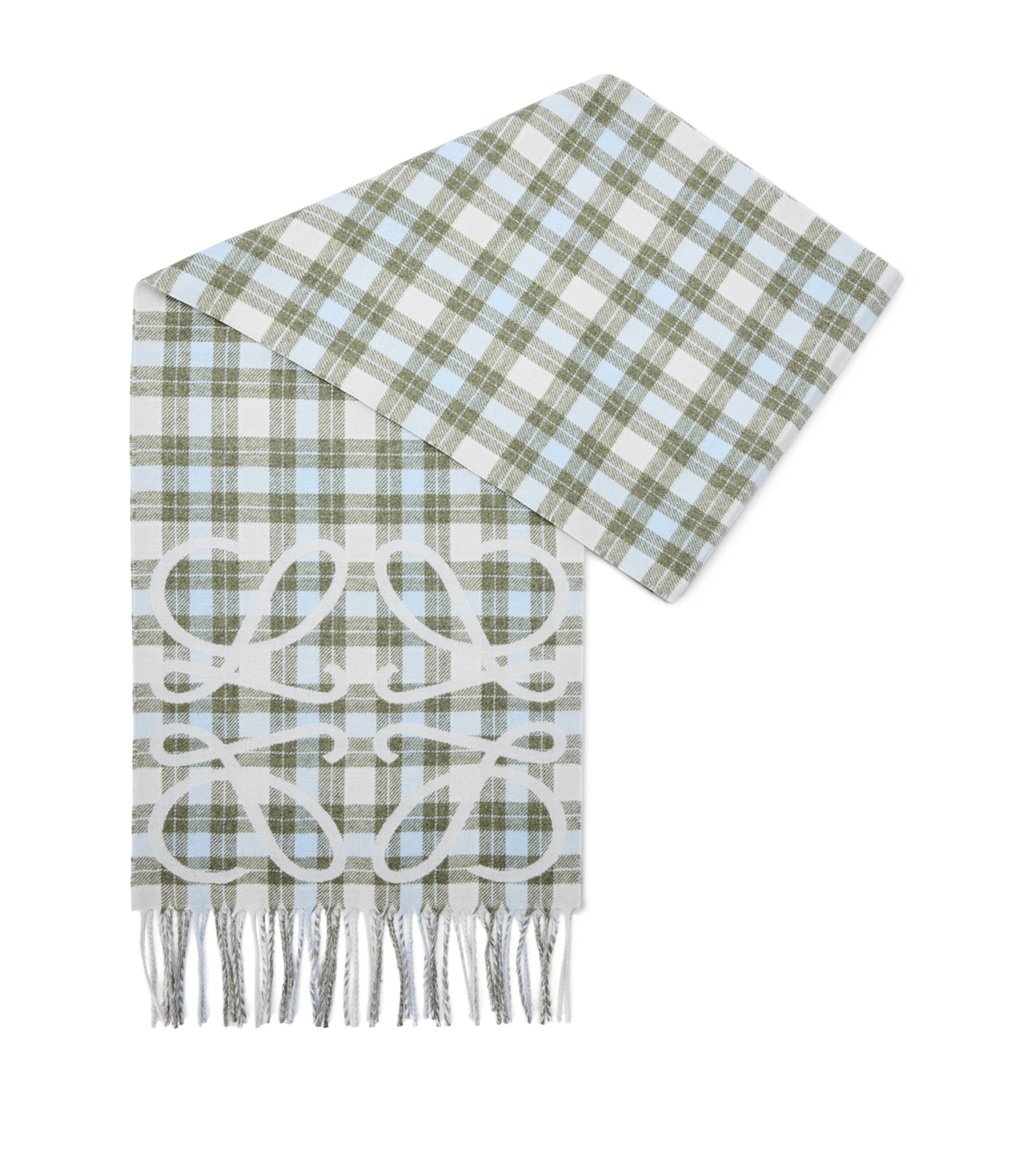 Silk-Cashmere Anagram Check Scarf