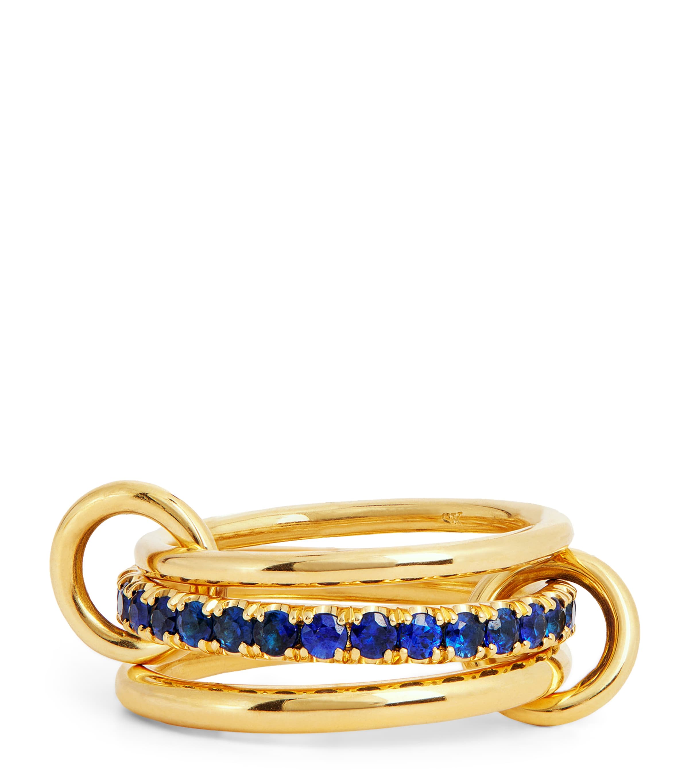 Yellow Gold and Sapphire Petunia Ring