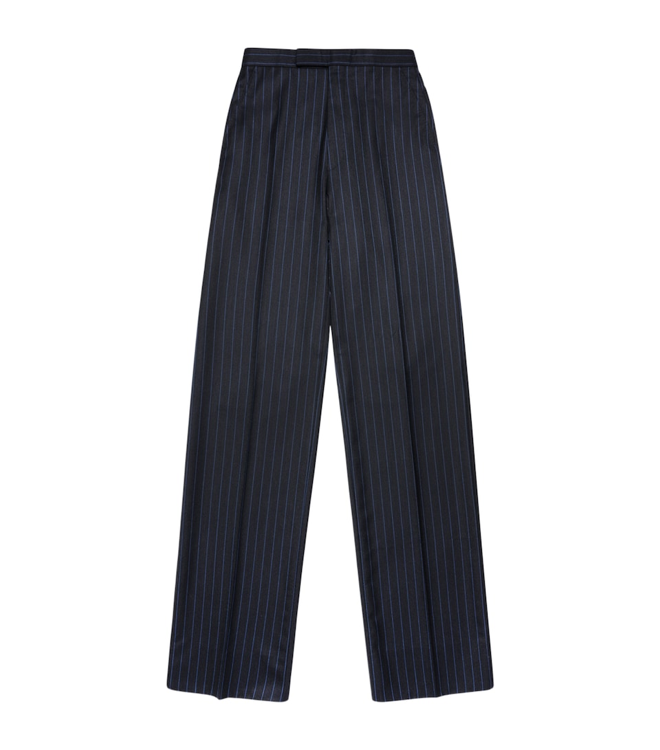 TOM FORD Mens Virgin Wool Pinstripe Colbert Wide-Leg Trousers Tue